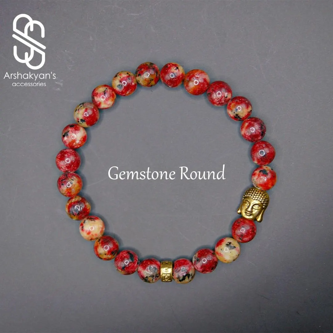 Unakite Handmade Bracelet - beaded natural stone, Gift for women - image 4