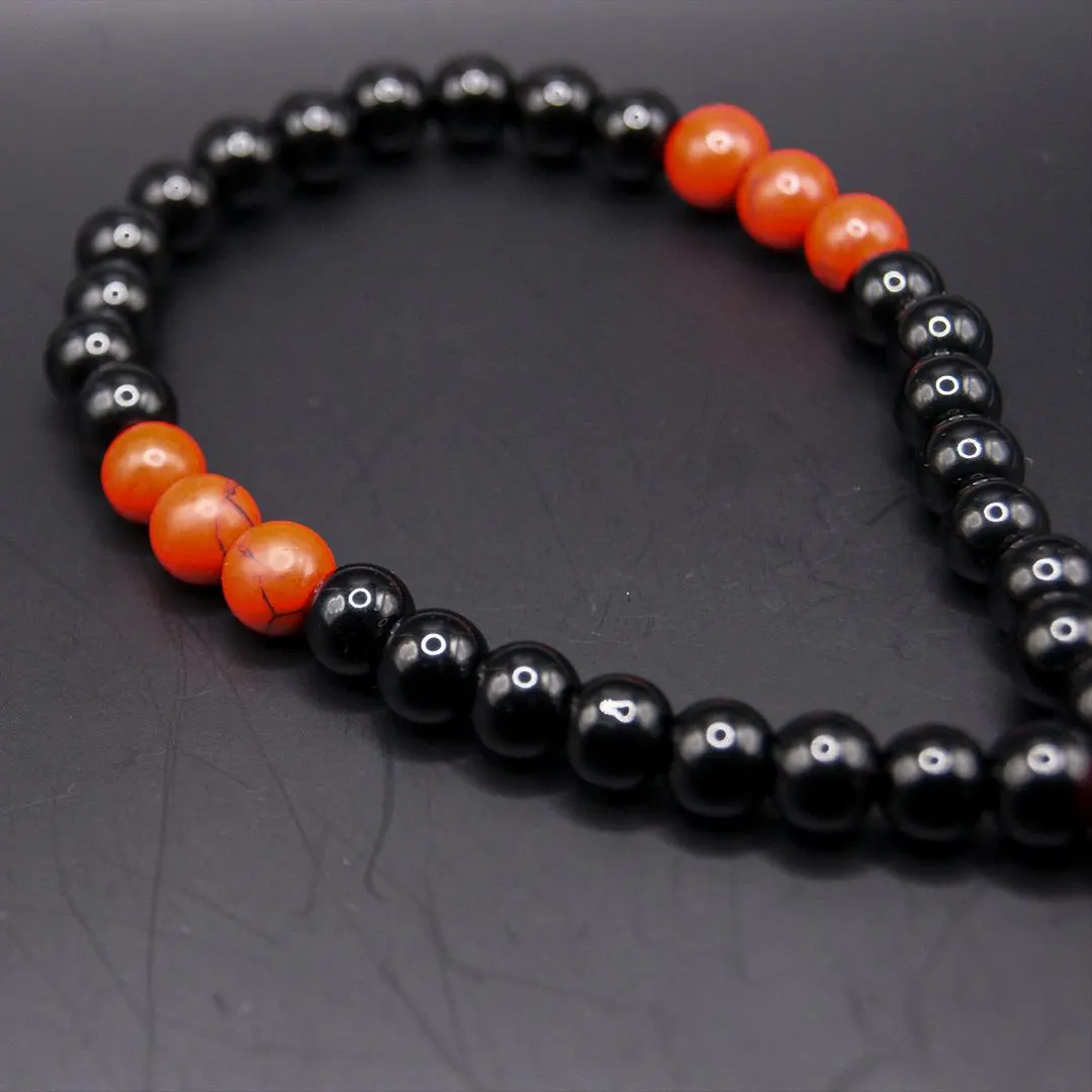 Black Red Tasbih Prayer Beads | Skull Charm 33 Bead Misbaha Dhikr Counter - image 4