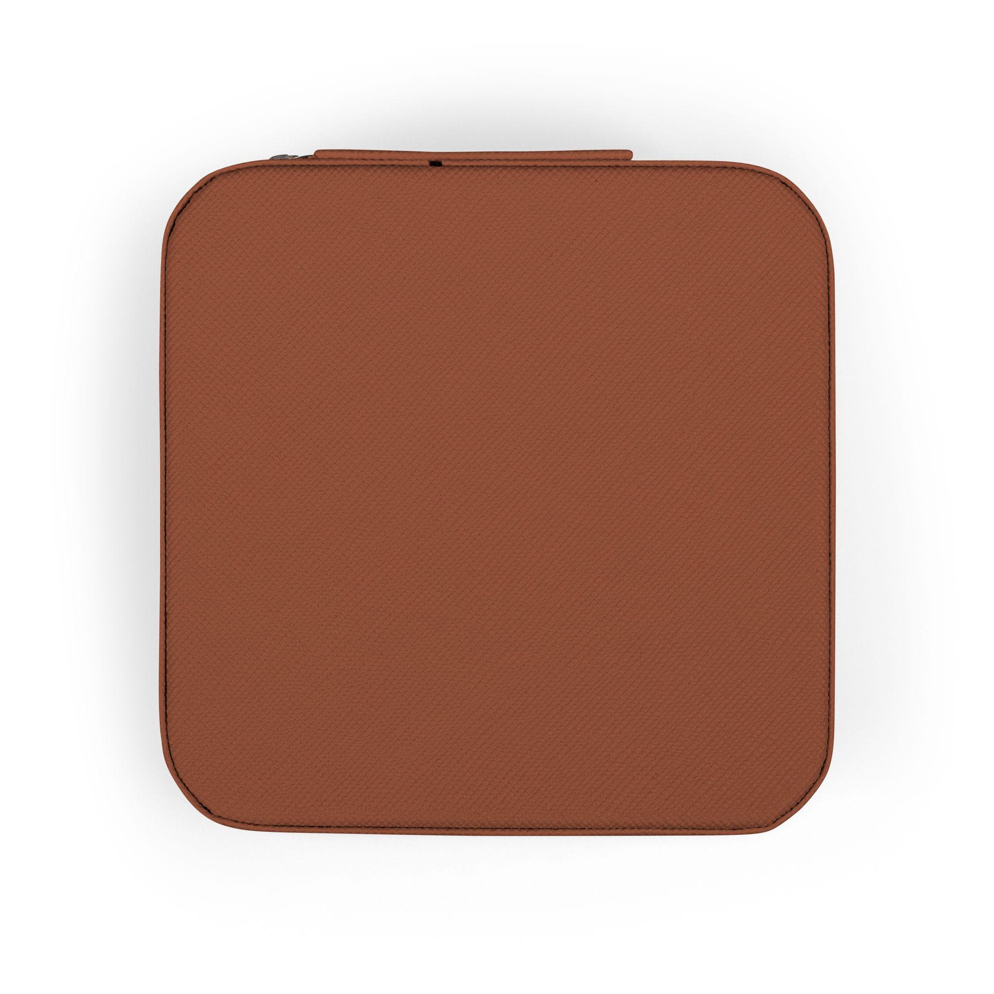Classic Brown Jewelry Travel Case | Compact Organizer for Rings Earrings Necklaces - image 5