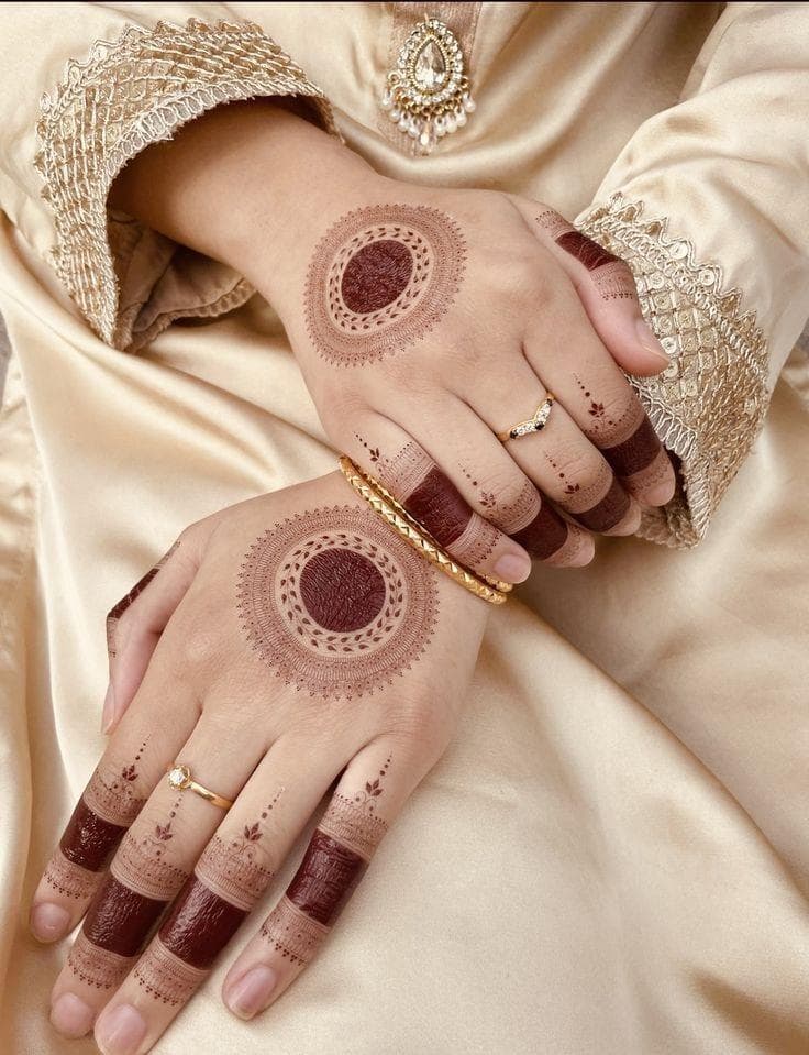 Modern Finger Mehndi Design PDF | Eid Bridal Henna Pattern | Instant Download Stencil 2026