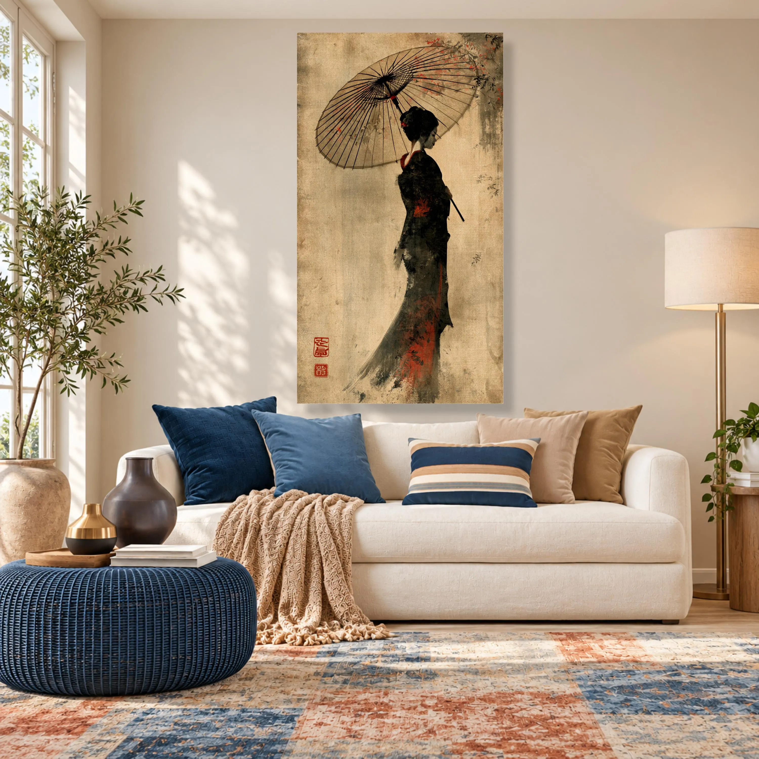 Elegant Geisha Wall Art Print, Vintage Japanese Canvas Wall Art, Beautiful Home Decor for Living Room, Bedroom, and Office Spaces - image 5