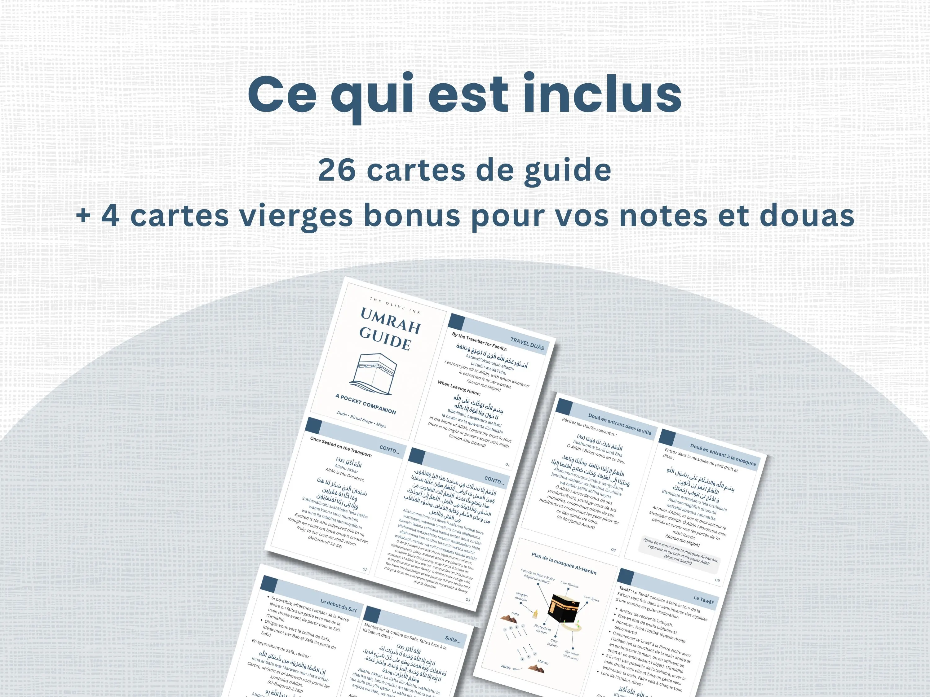 Guide Omra | Cartes de Douas | Guide Premier Pèlerinage | Cadeau Omra Mubarak | Livret de Douas | Flashcards Islam | PDF Imprimable - image 4