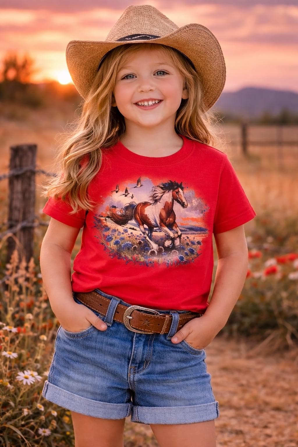 Toddler Western Horse Shirt, Kids Rodeo Country Boy Tee - image 4
