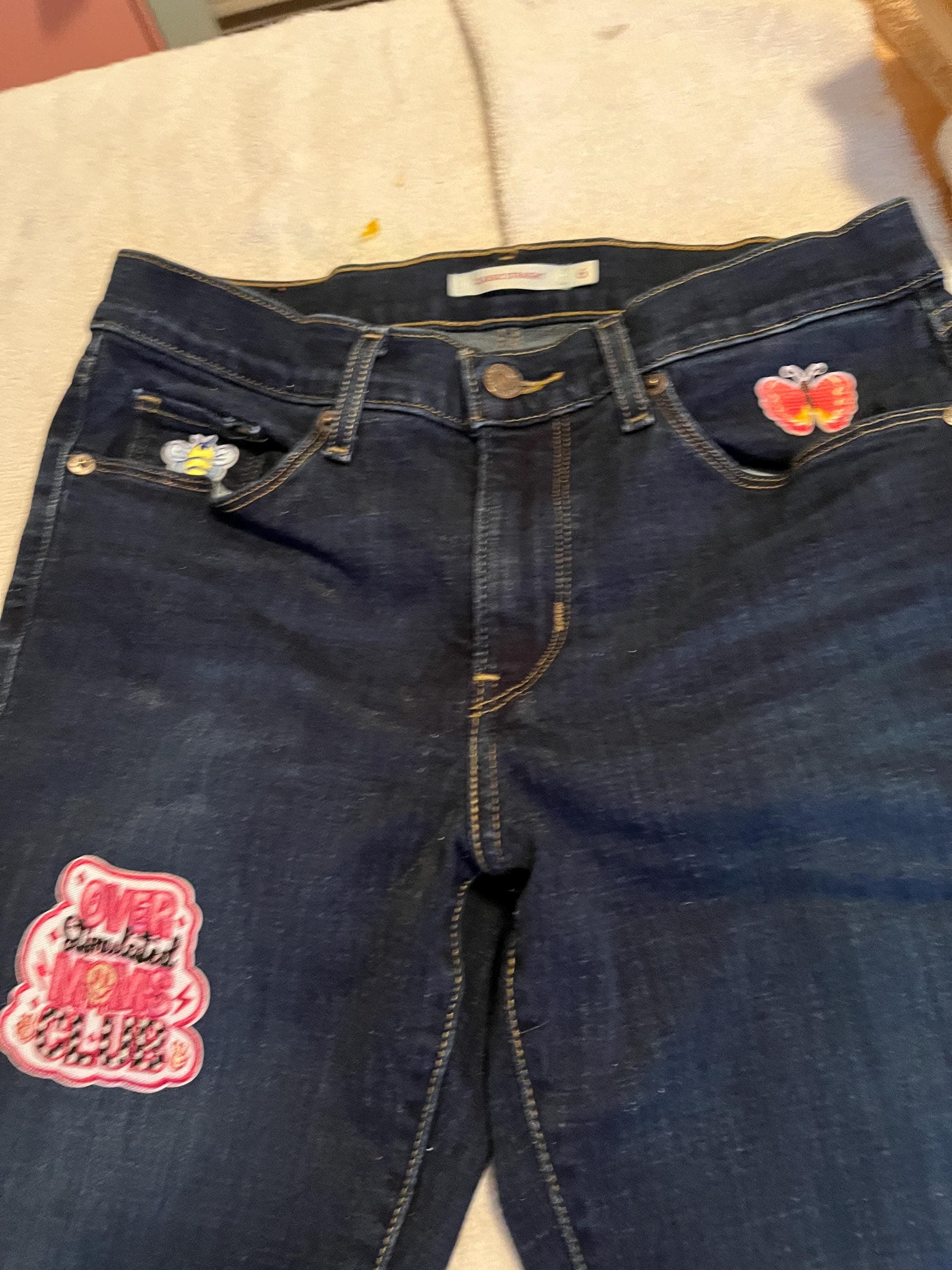 Women's Jeans Levi's Jeans Classic Straight size 6 with patches - image 3