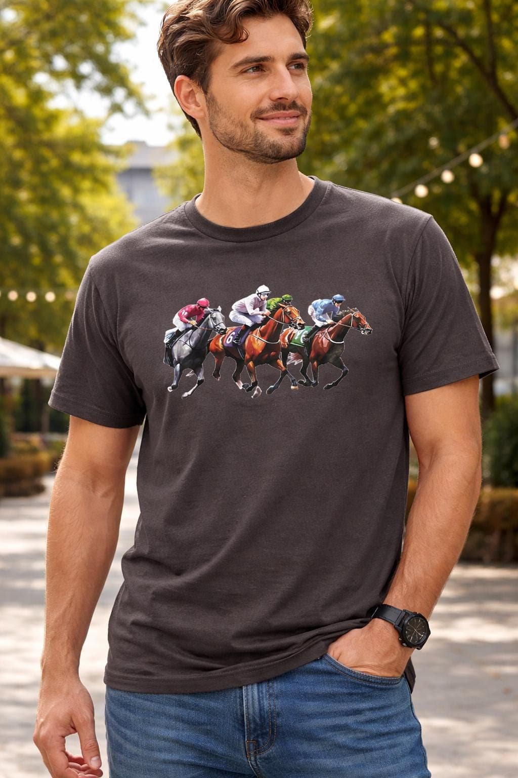 Horse Racing Jockey T-Shirt: Western Country Style Apparel