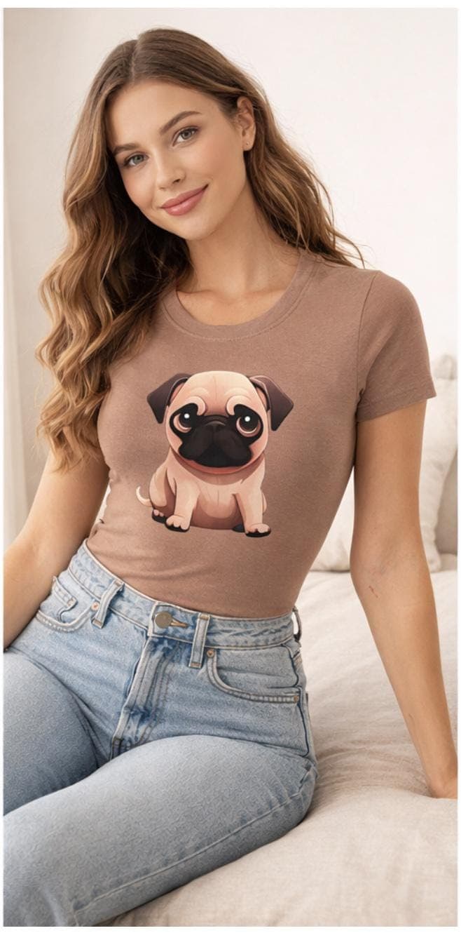 Pug Life Graphic Bodysuit, Stretchy Comfortable Puppy Outfit - image 4