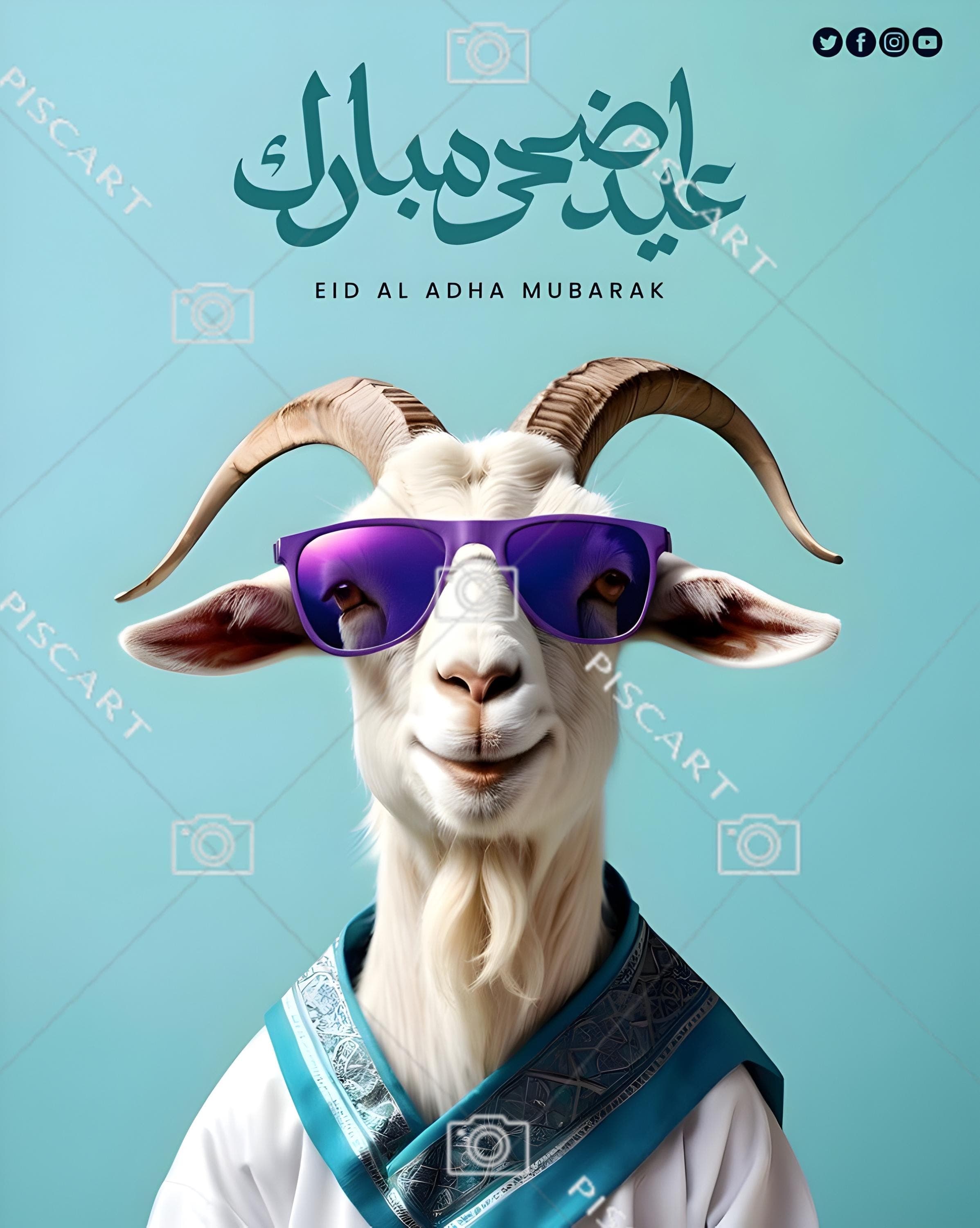 Eid Al-Adha Digital Art Bundle | Mubarak Graphics, PNG, JPG (Instant Download) - image 3