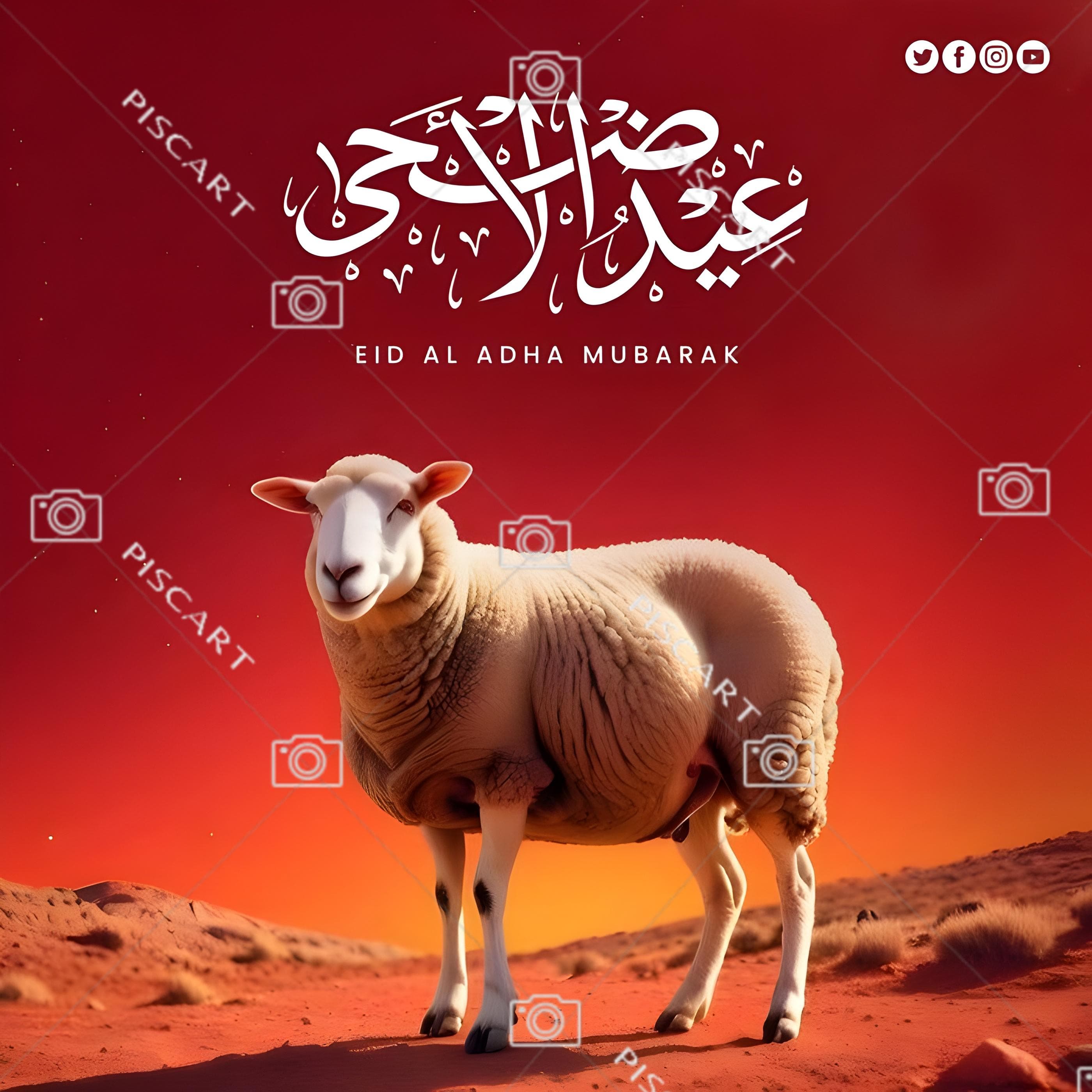 Eid Al-Adha Digital Art Bundle | Mubarak Graphics, PNG, JPG (Instant Download) - image 4