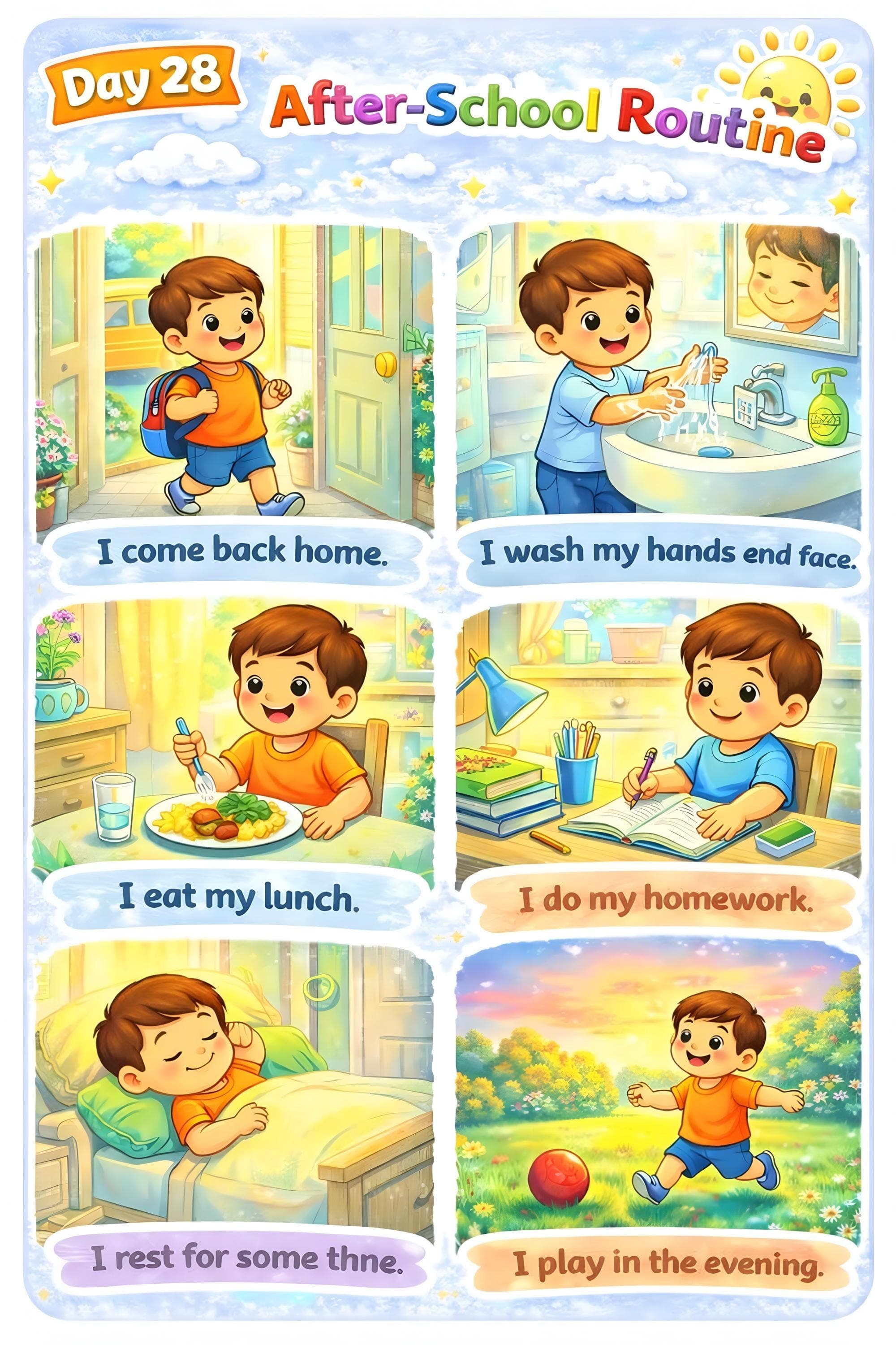 Kids Daily Routine & Manners Learning Book | Preschool Activity PDF | 38 Page - image 4