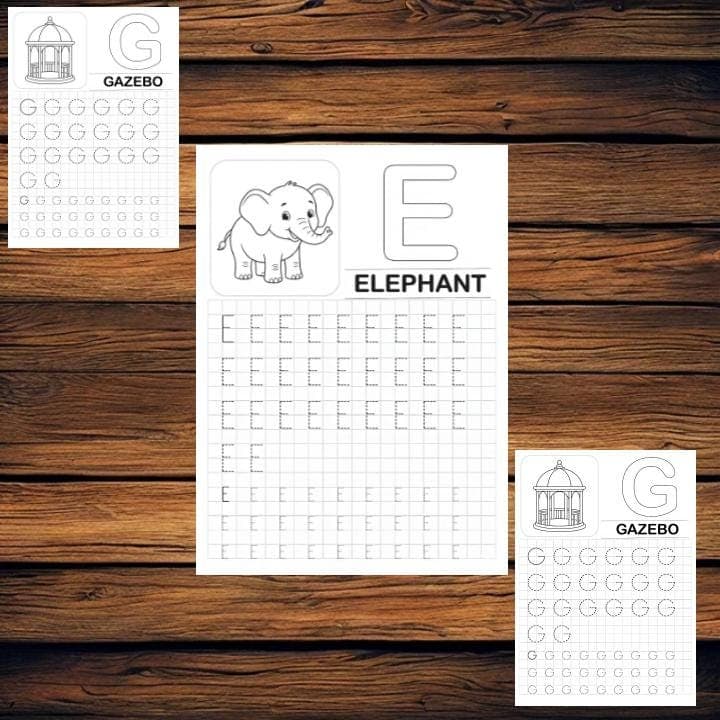 ABC Alphabet Coloring Book, Toddler Educational Activity (Digital Download) - image 5