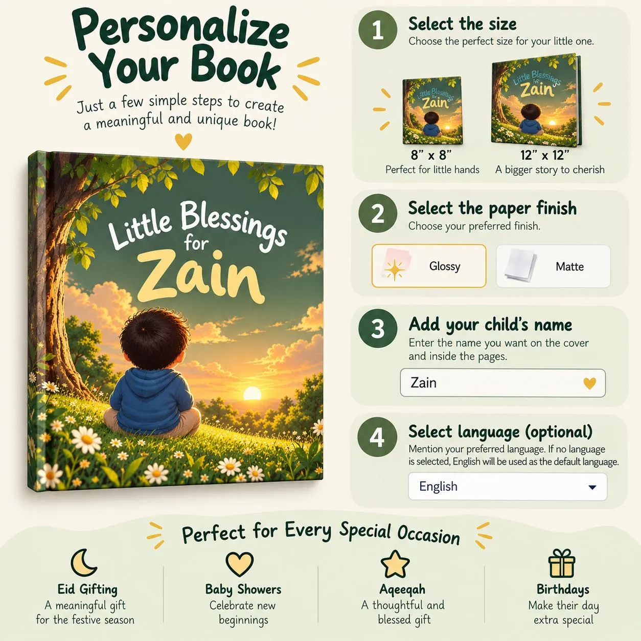 Personalized Islamic Children's Book | Islamic storybook  | Custom Name Bedtime Gift | keepsake - image 5