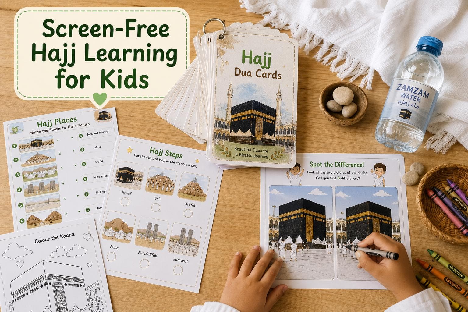 Hajj Learning Bundle for Kids | Flashcards, Dua Cards, Activities (Digital Download) - image 2