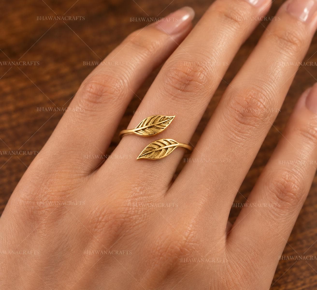 Leaf Ring, 925 Sterling Silver, Nature Inspired Ring, Botanical Jewelry, Minimalist Leaf Ring, Woodland Gift, Handmade Silver Ring - image 4