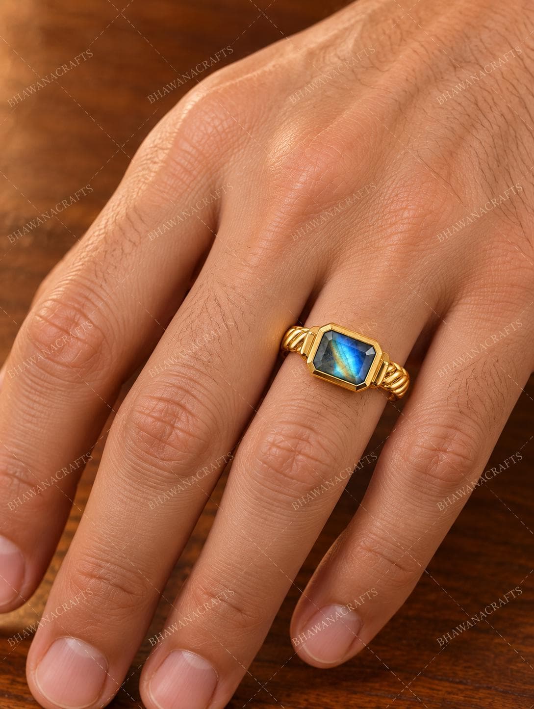 Labradorite Ring, 925 Sterling Silver, Natural Labradorite Gemstone Ring, Handmade Statement Ring, Boho Jewelry, Gift for Her - image 4
