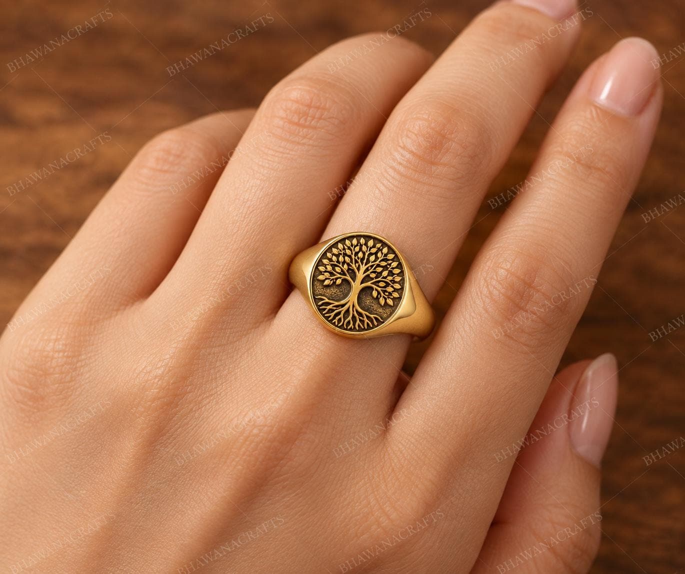 Tree of Life Signet Ring, 925 Sterling Silver Ring, Tree of Life Ring, Symbolic Ring, Mens Silver Ring, Womens Statement Ring - image 3