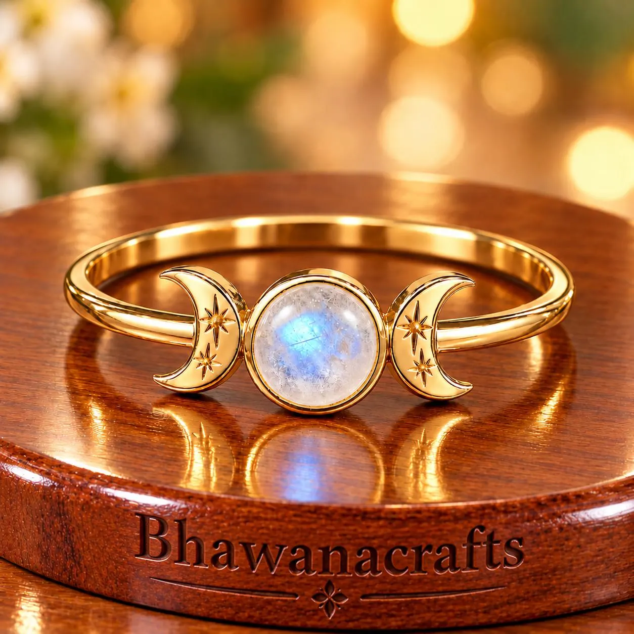 Moonstone Crescent Ring, 925 Sterling Silver Ring, Crescent Moon Ring, Celestial Jewelry, Boho Moon Ring, Mystical Gemstone Ring