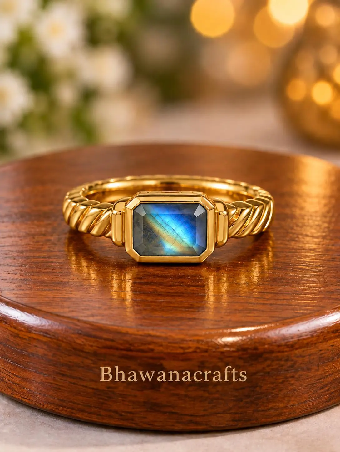 Labradorite Ring, 925 Sterling Silver, Natural Labradorite Gemstone Ring, Handmade Statement Ring, Boho Jewelry, Gift for Her
