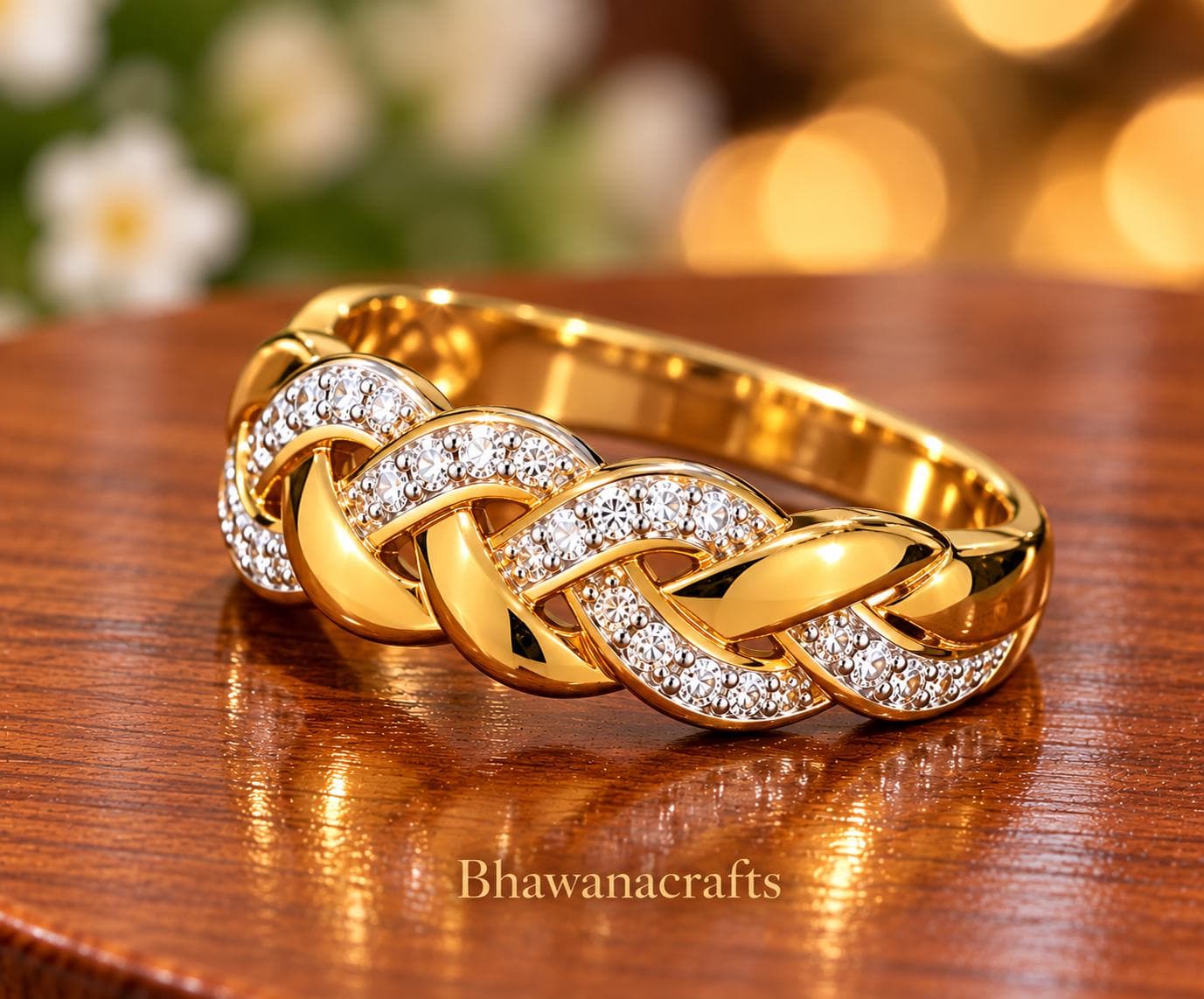 Moissanite Wedding Band, 925 Sterling Silver, Gold Plated Infinity Band, Eternity Ring, Bridal Ring, Anniversary Gift, Promise Ring - image 4