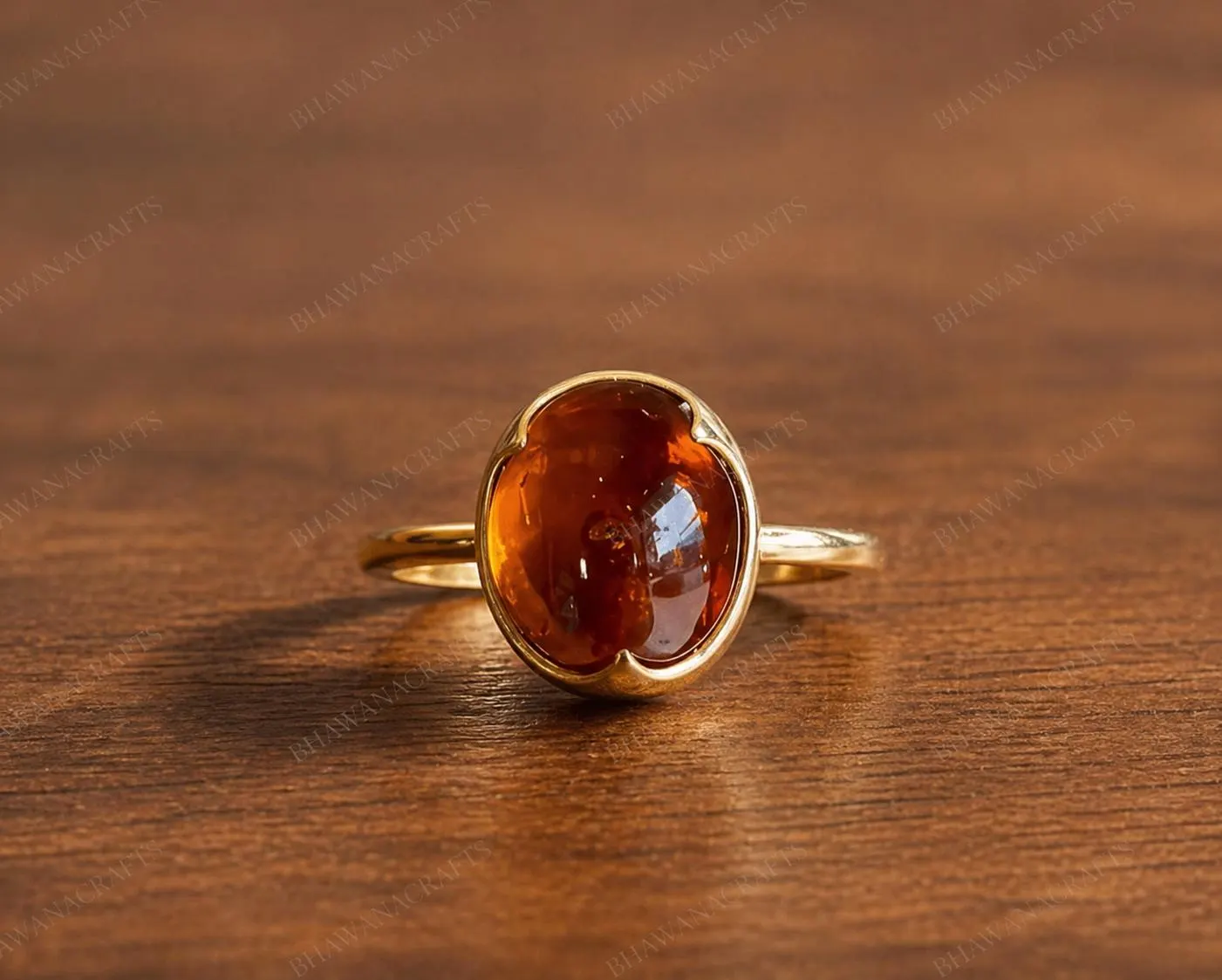 Amber Ring 925 Sterling Silver Handmade Honey Amber Statement Ring Vintage Style Jewelry Gift for Her - image 2