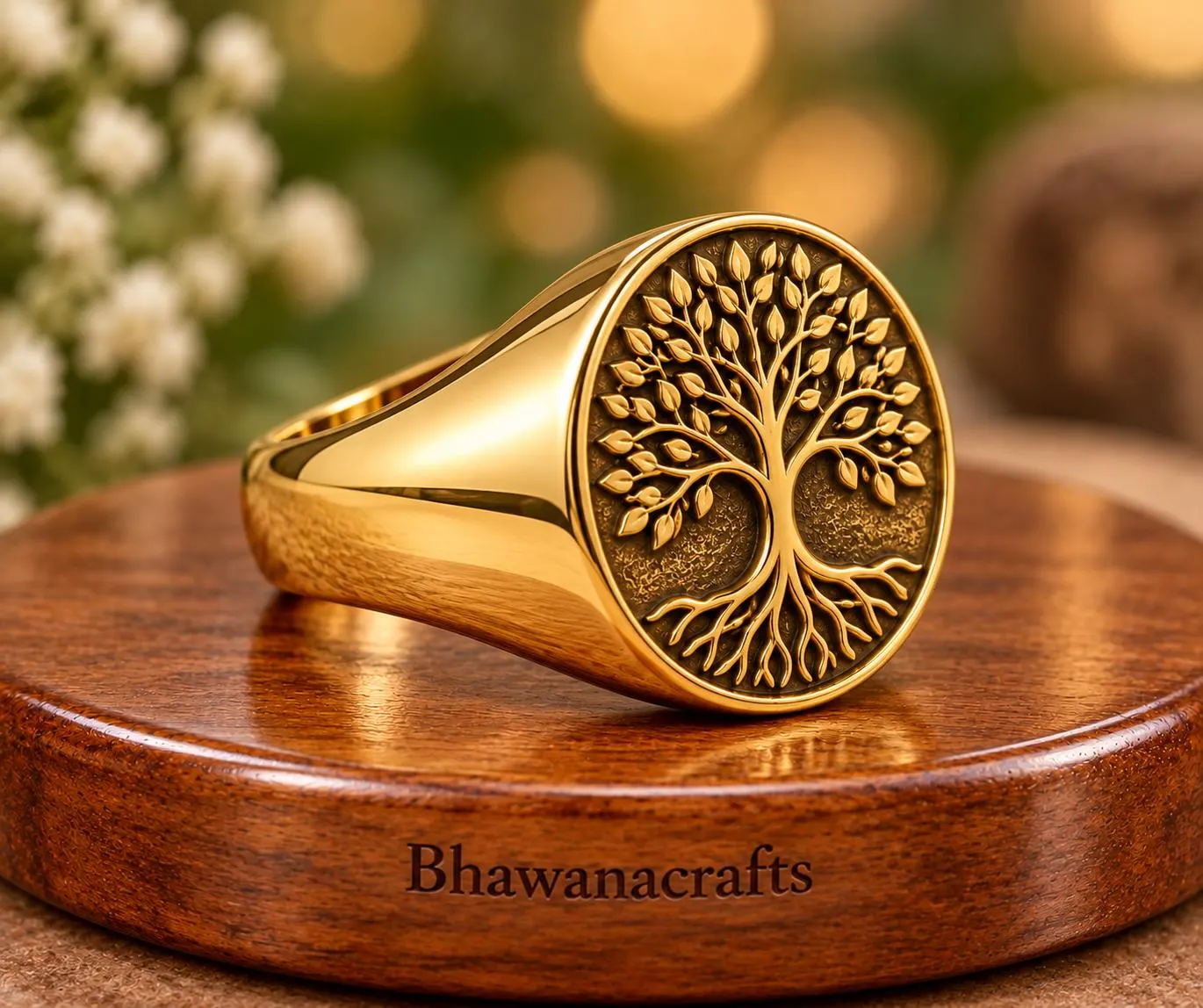 Tree of Life Signet Ring, 925 Sterling Silver Ring, Tree of Life Ring, Symbolic Ring, Mens Silver Ring, Womens Statement Ring - image 5