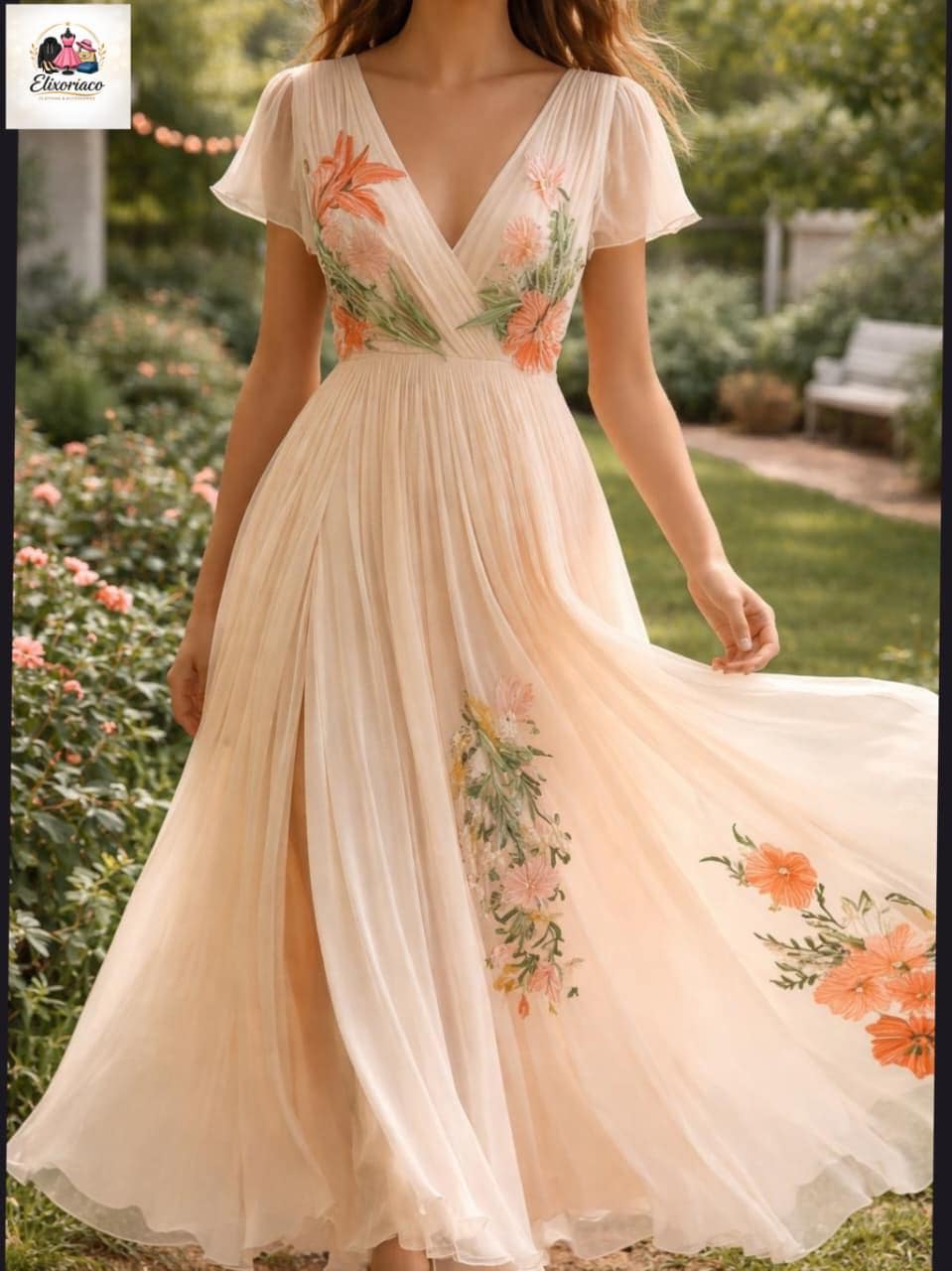 Elegant Women's Floral Maxi Dress | Romantic, Ethereal, Dreamy Dress