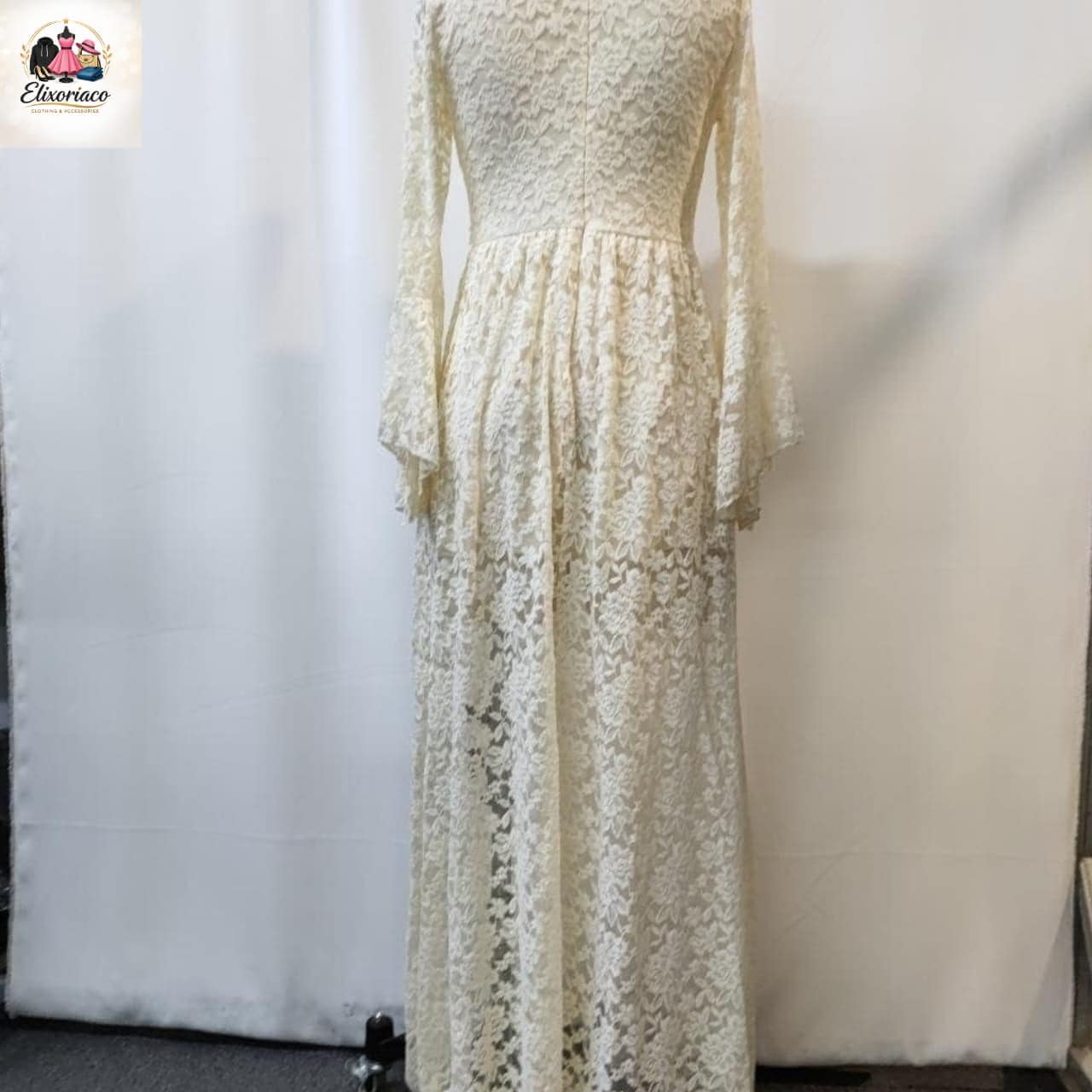 Boho Lace Maxi Dress: Vintage Floral Style, Long Sleeve Festival Outfit - image 5