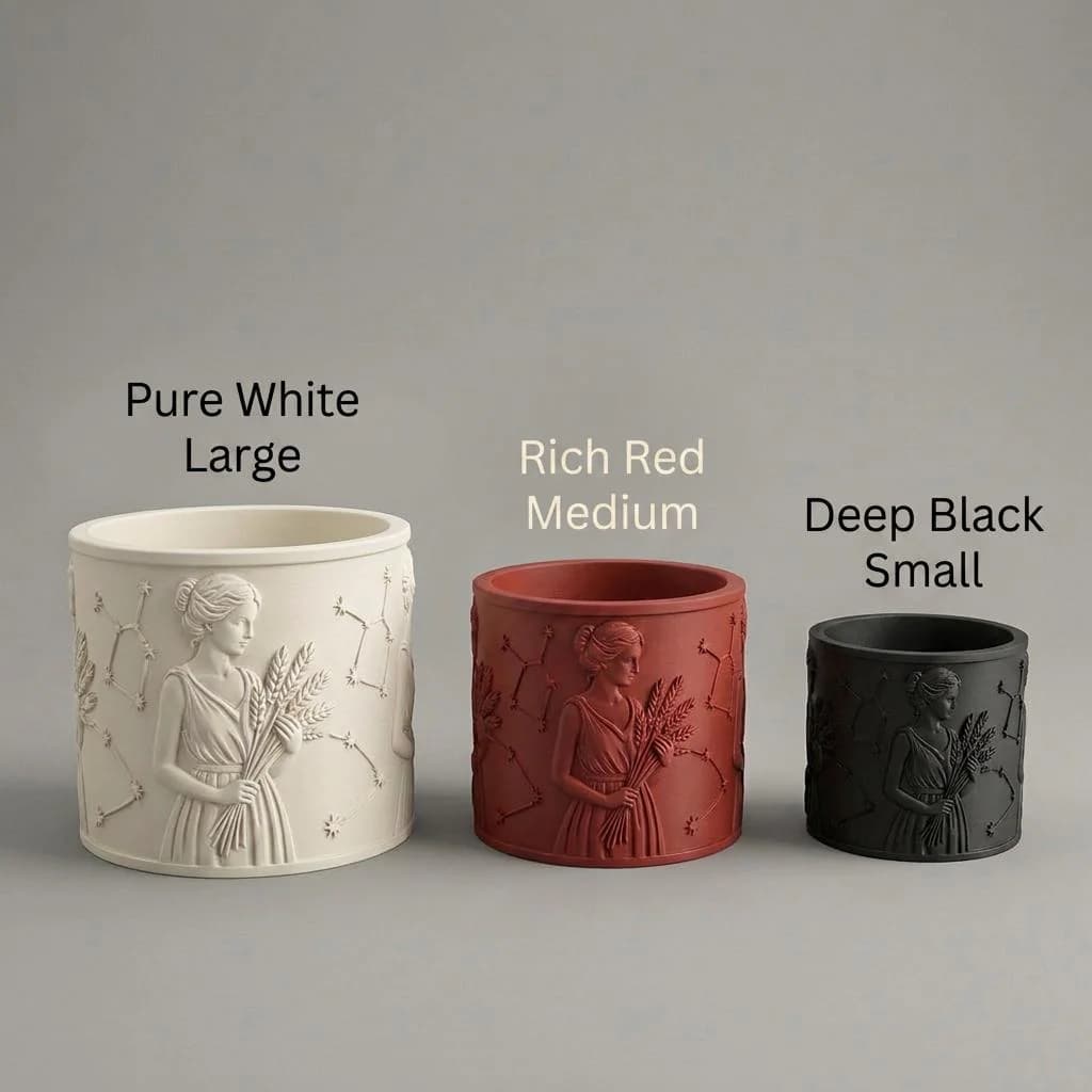 Virgo Zodiac Succulent Planter – Constellation 3D Printed Pot, Astrology Birthday Gift - image 4