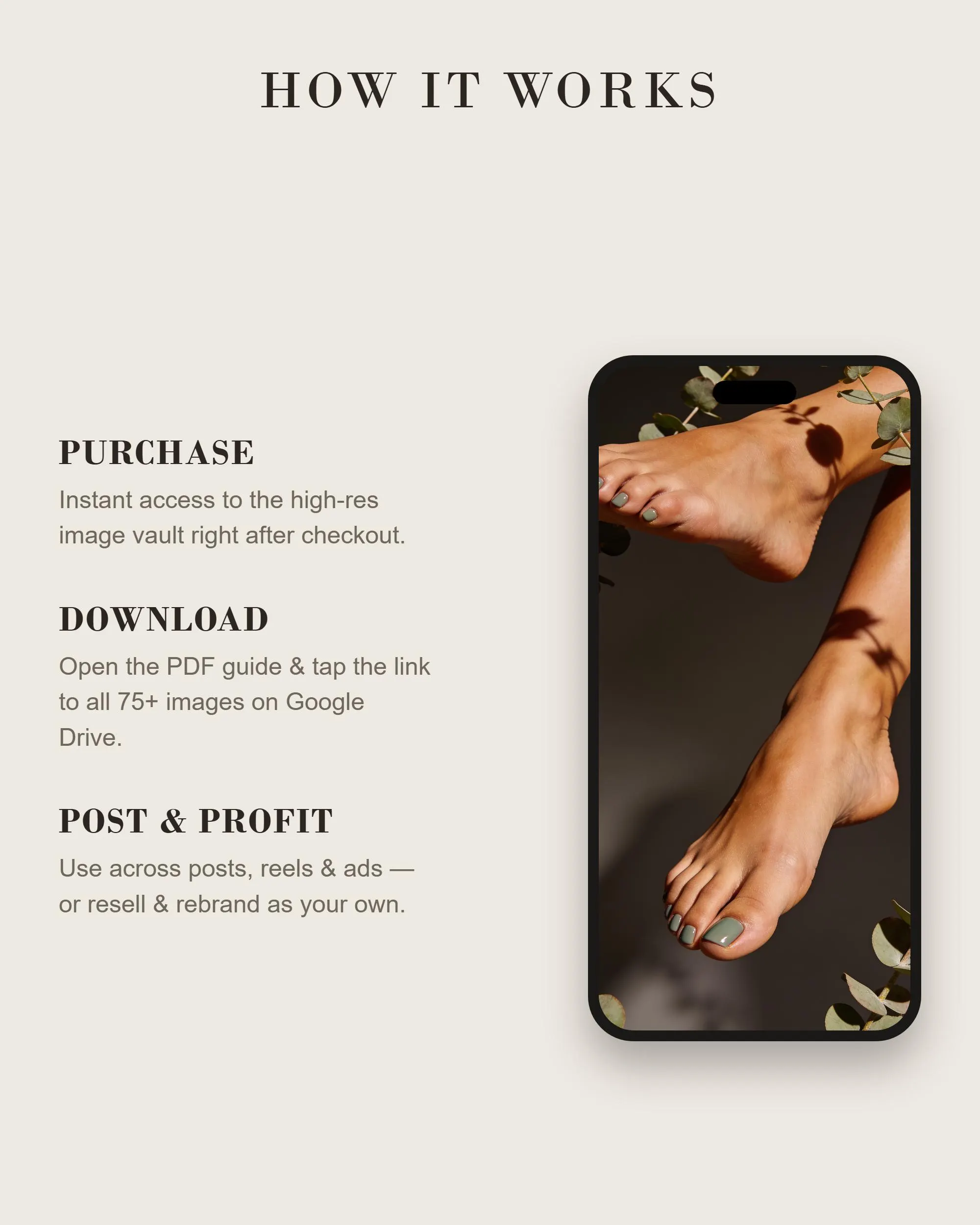 Pedicure Stock Photos Instagram Nail Salon Content Faceless Spa Beauty Images Pedi Photos Nail Tech Social Media  with Resell Rights PLR MRR - image 2