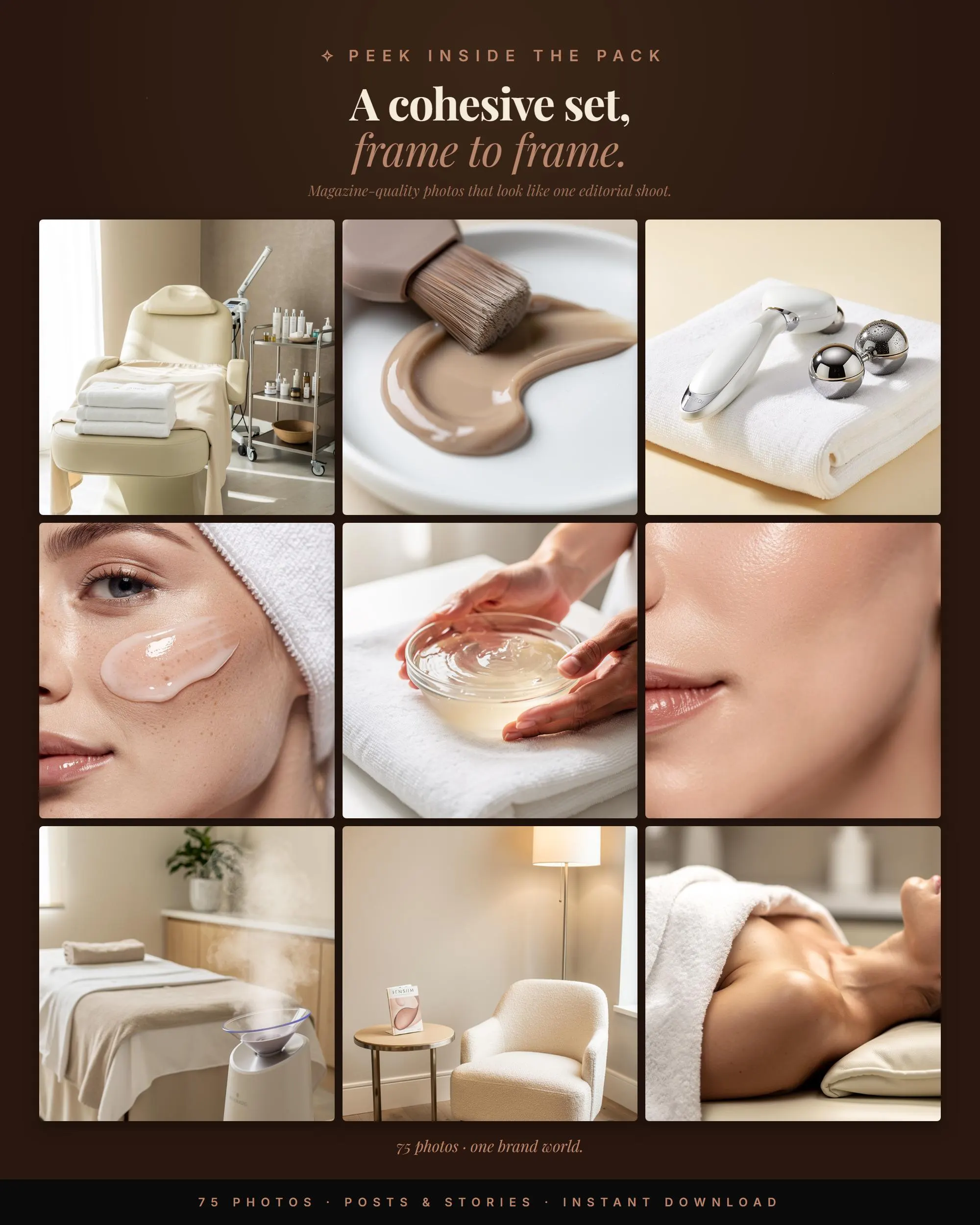 Esthetician Stock Photos Instagram Skincare Content Facial Spa Images Cosmetologist Photos Clinic Marketing Resell Rights PLR MRR - image 4