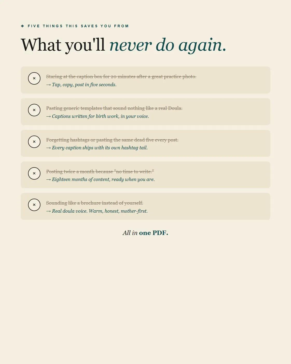 Doula Instagram Captions Pack | Birth, Postpartum, VBAC Content (PDF Download) - image 5
