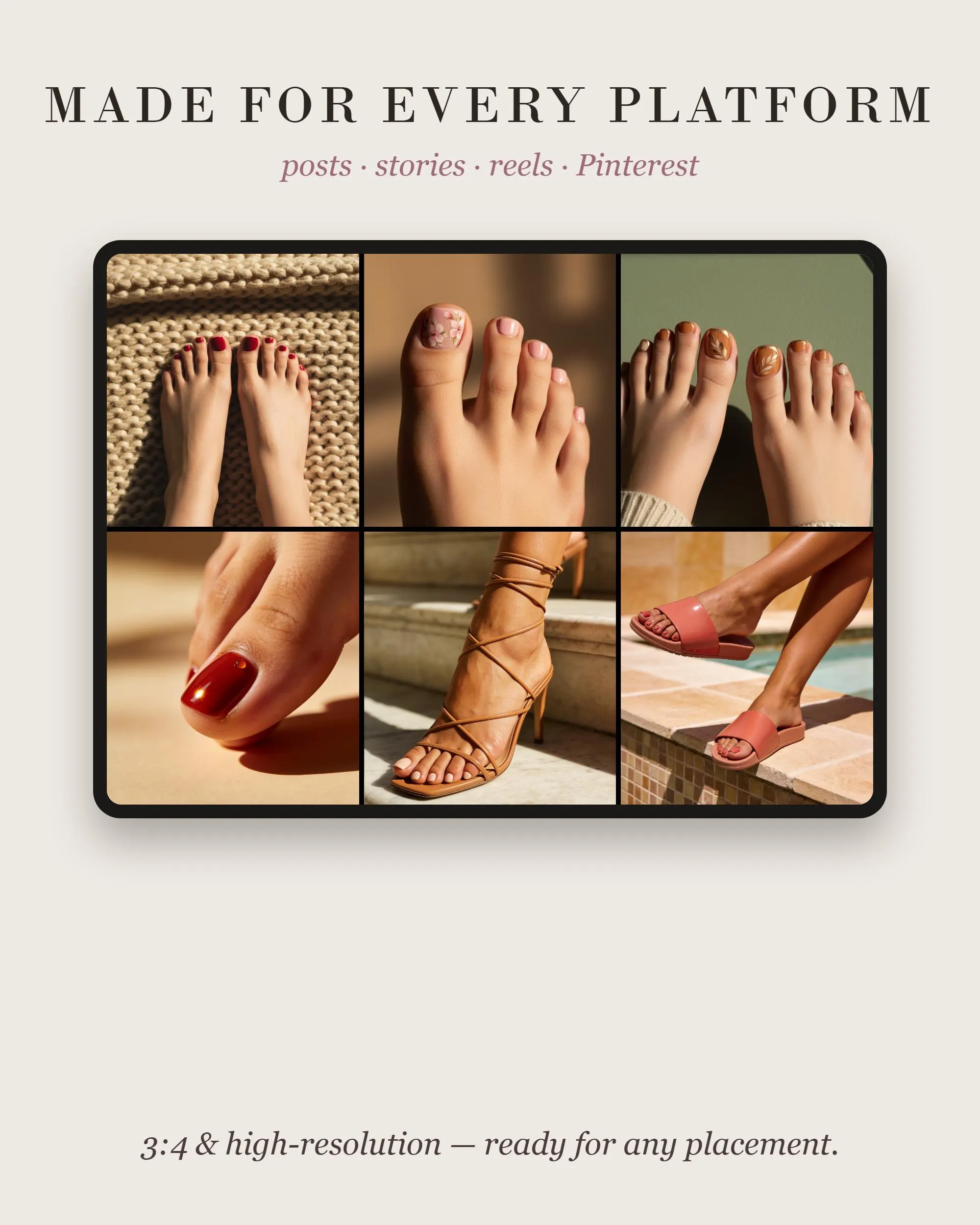 Pedicure Stock Photos Instagram Nail Salon Content Faceless Spa Beauty Images Pedi Photos Nail Tech Social Media  with Resell Rights PLR MRR - image 3