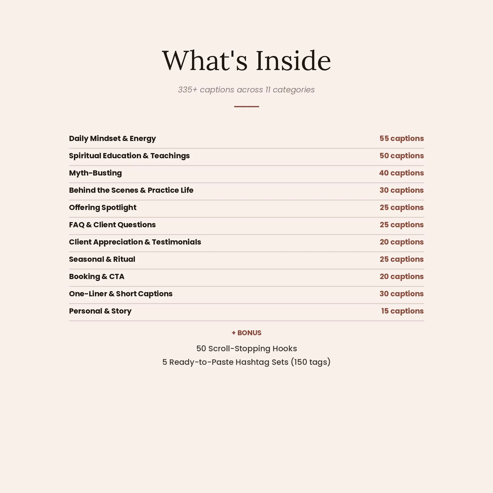 Spiritual Coach Instagram Captions Pack | Pre-Written Content, Hooks, Hashtags (PDF) - image 4