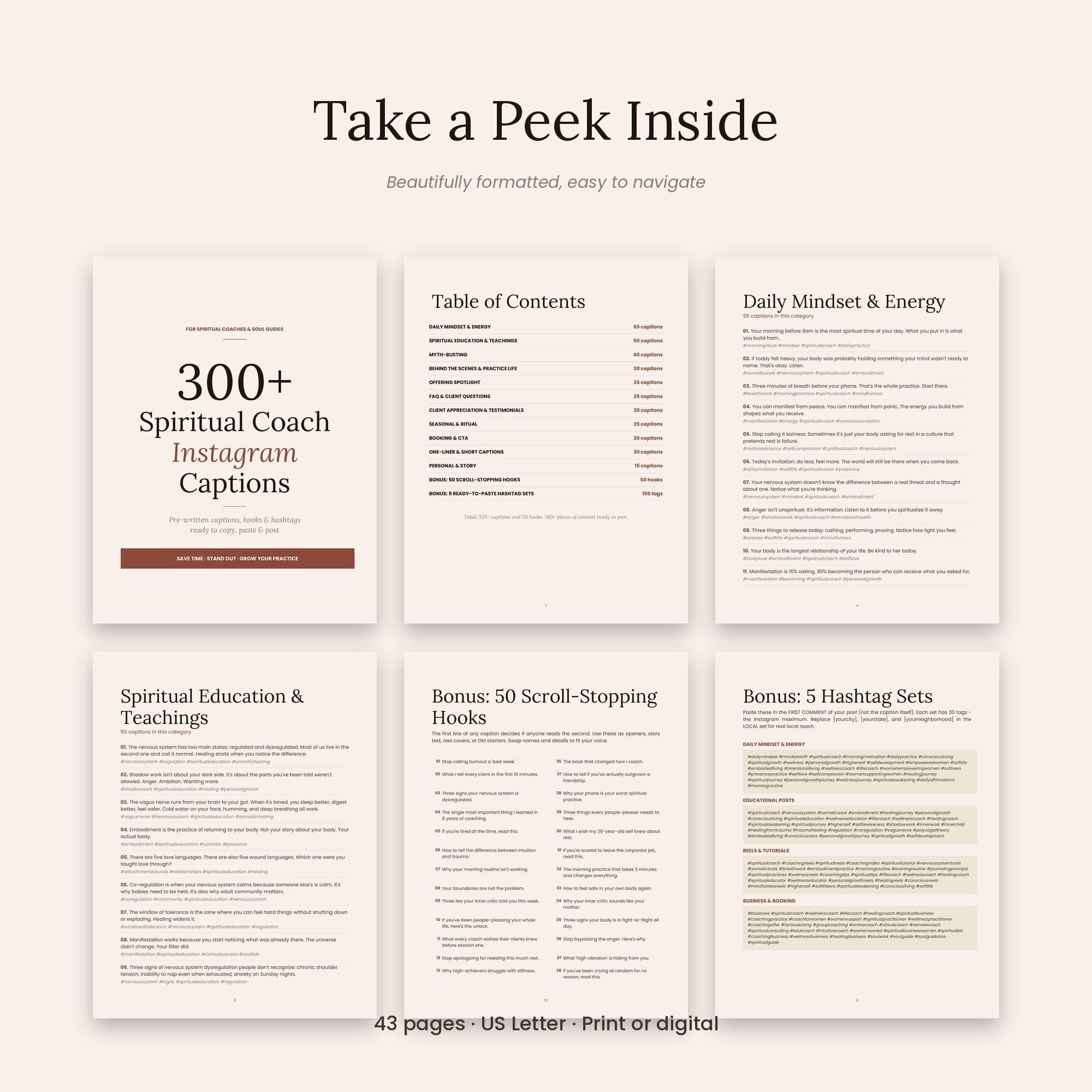 Spiritual Coach Instagram Captions Pack | Pre-Written Content, Hooks, Hashtags (PDF) - image 5