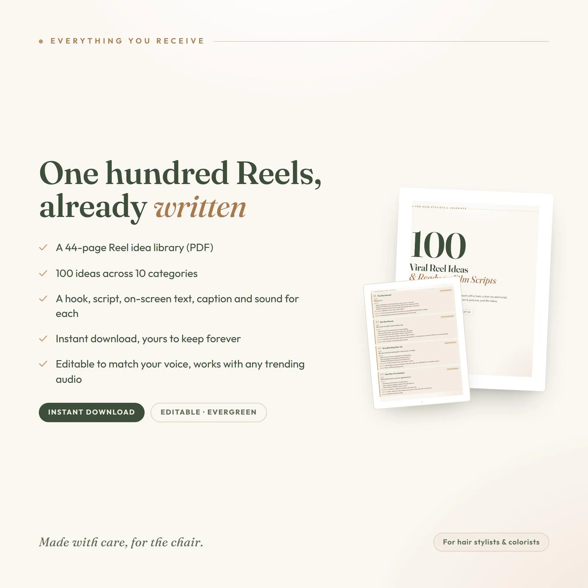 Hairstylist Instagram Reels Ideas, Scripts, Hooks + Captions (PDF Download) - image 2