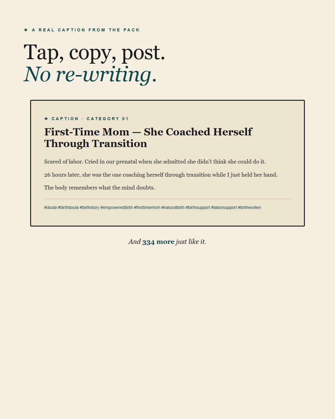 Doula Instagram Captions Pack | Birth, Postpartum, VBAC Content (PDF Download) - image 4