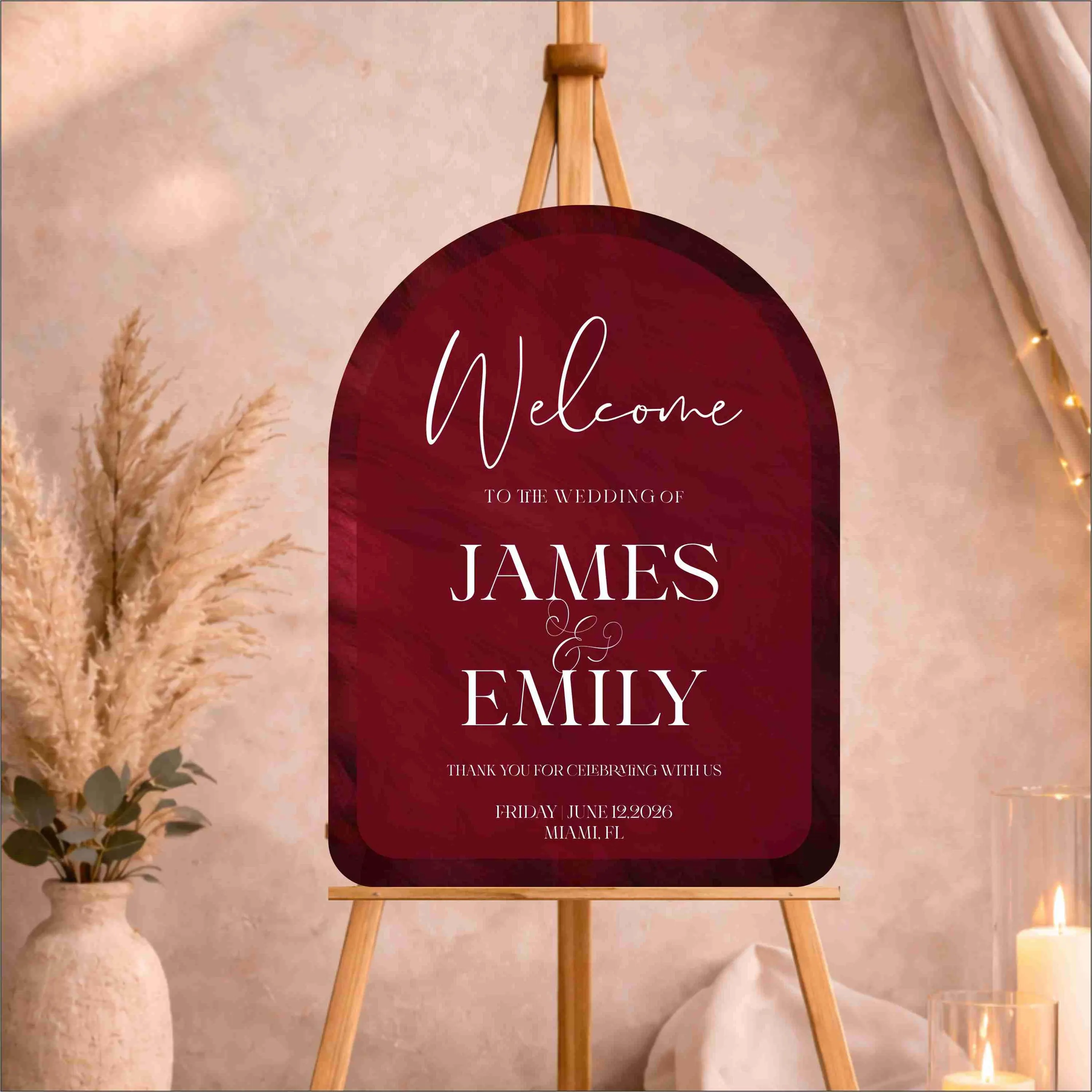 Printed Acrylic Wedding Welcome Sign | Custom Event Signage - image 4