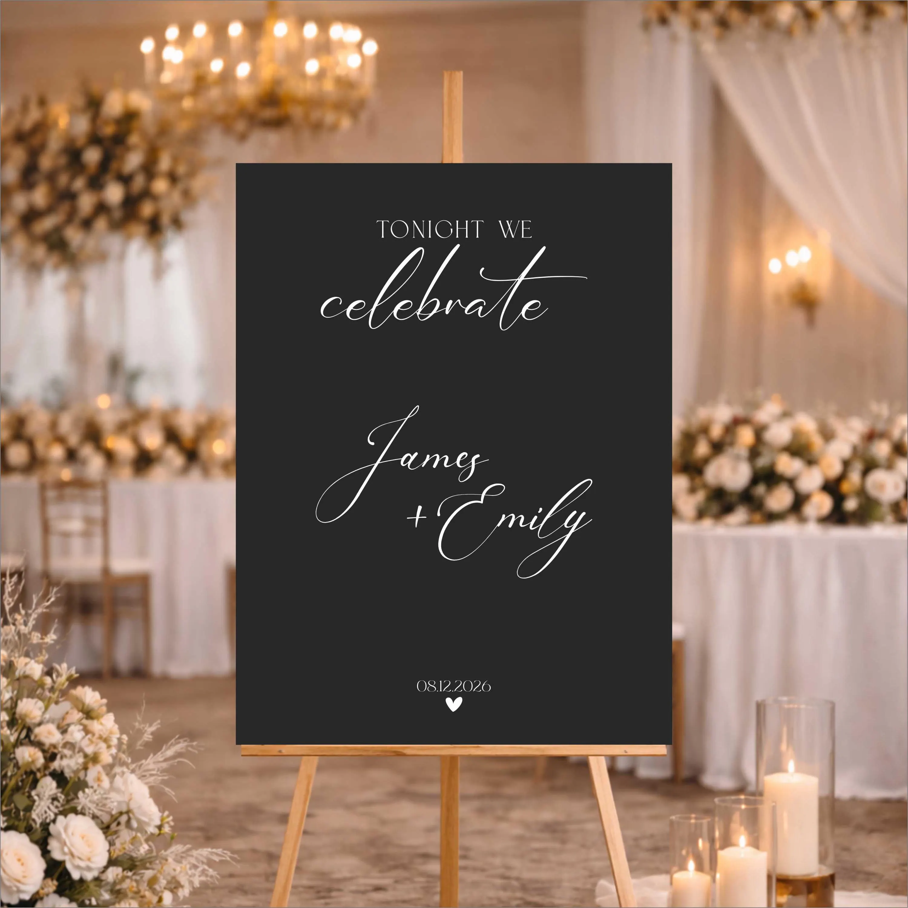 Acrylic Printed Wedding Welcome Sign