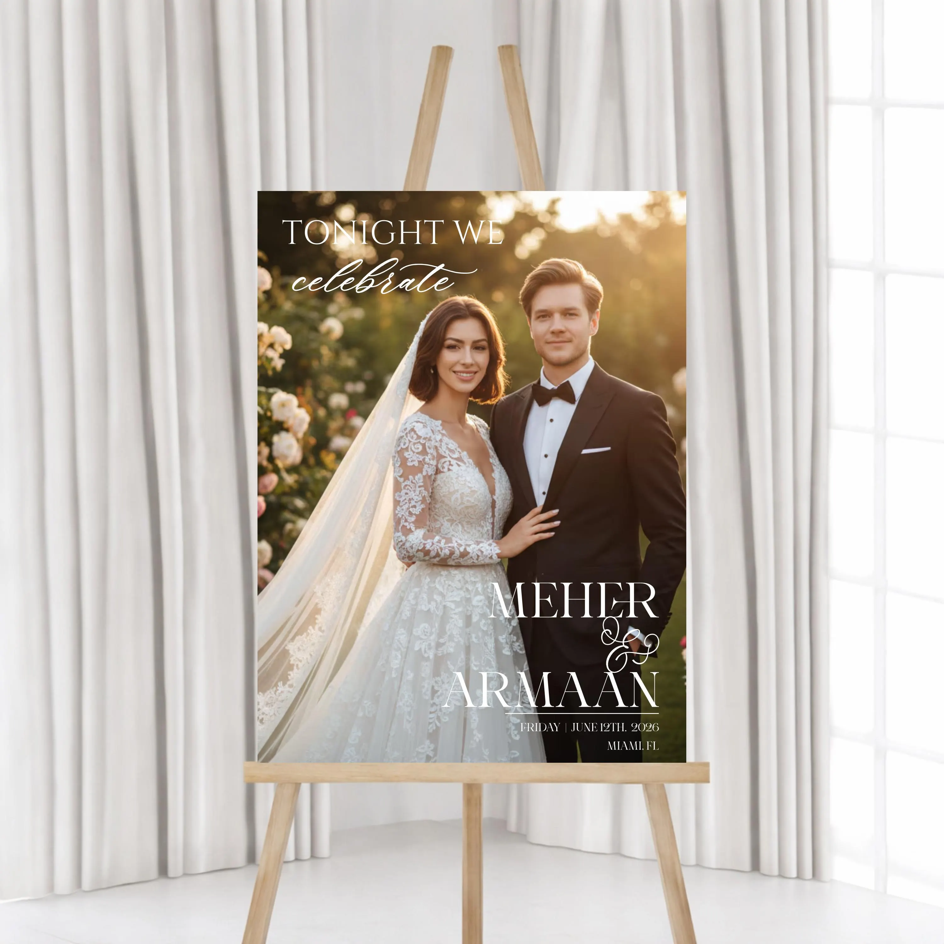 Custom Printed Acrylic Wedding Welcome Sign | Elegant Event Decor - image 5