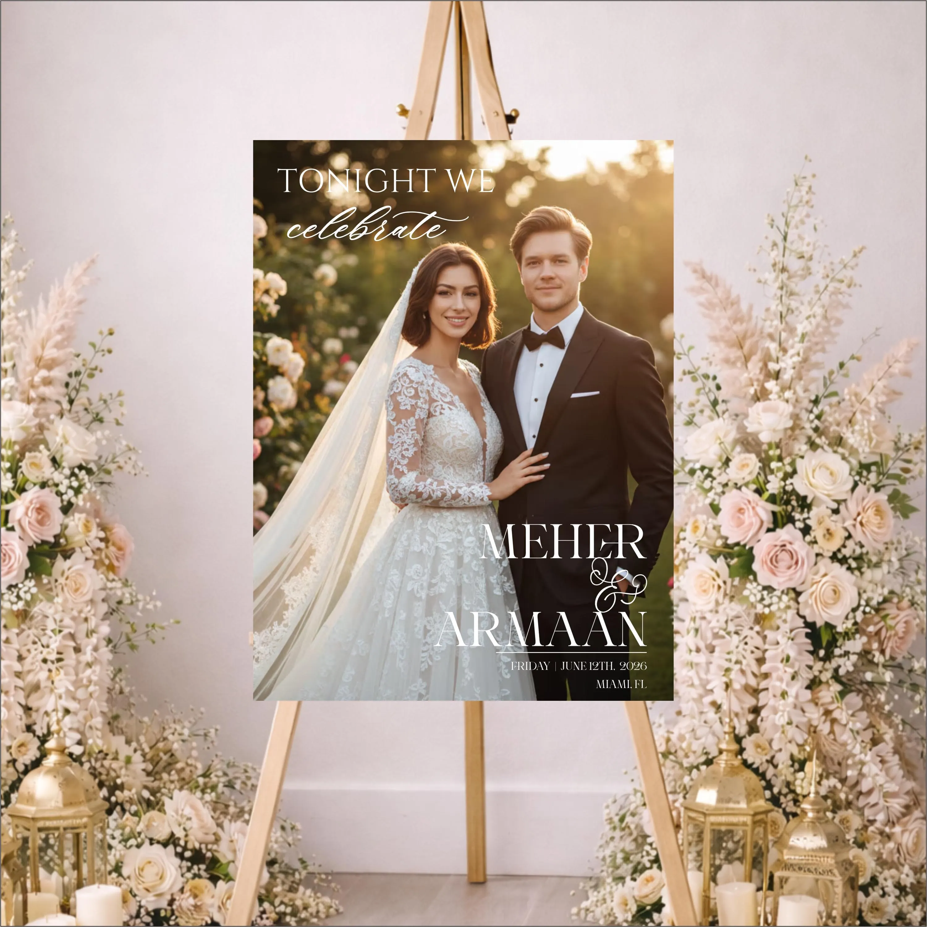 Custom Printed Acrylic Wedding Welcome Sign | Elegant Event Decor - image 4