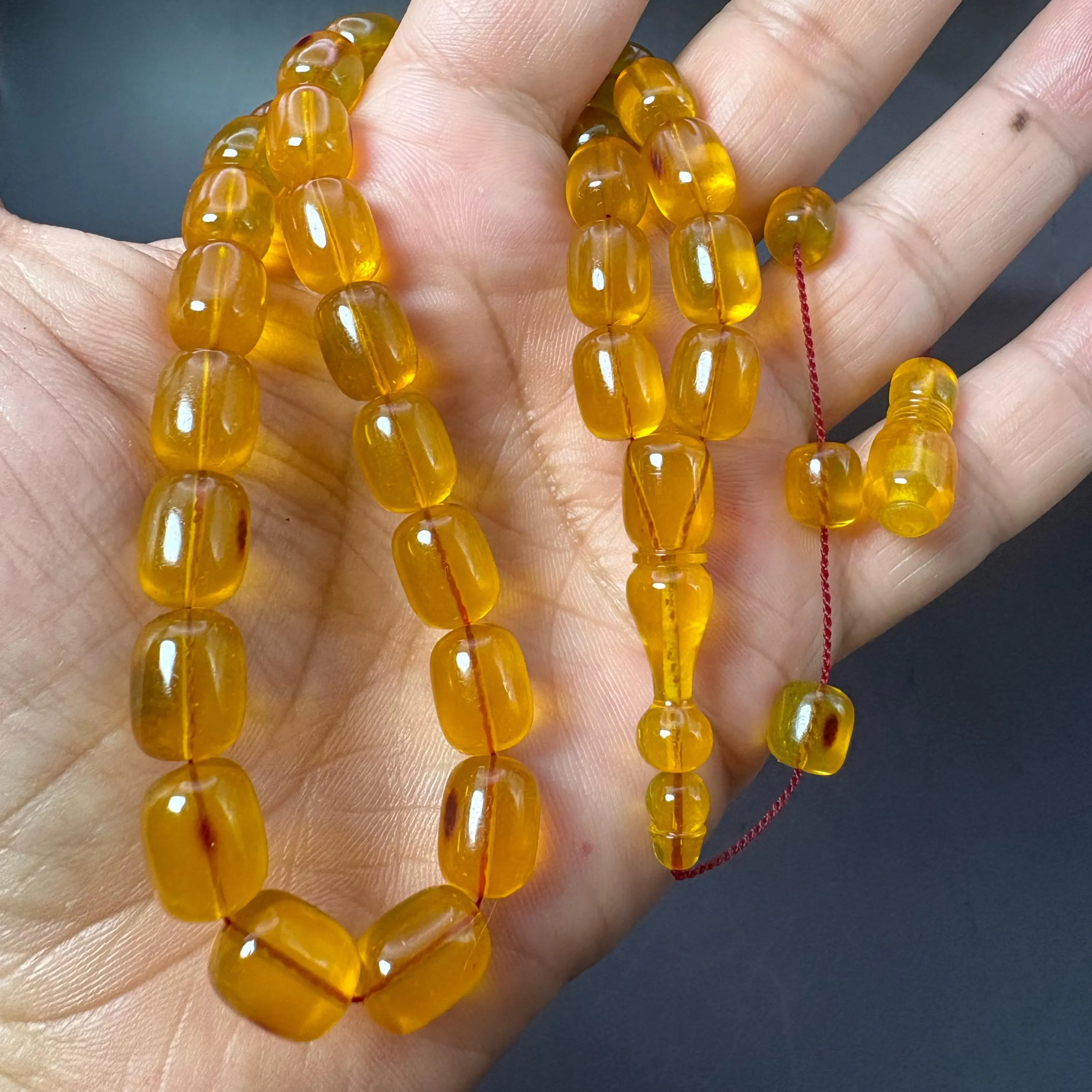 New Formula Faturan Prayer Beads – Transparent Honey Amber Tone – Will Turn Cherry Red - image 4