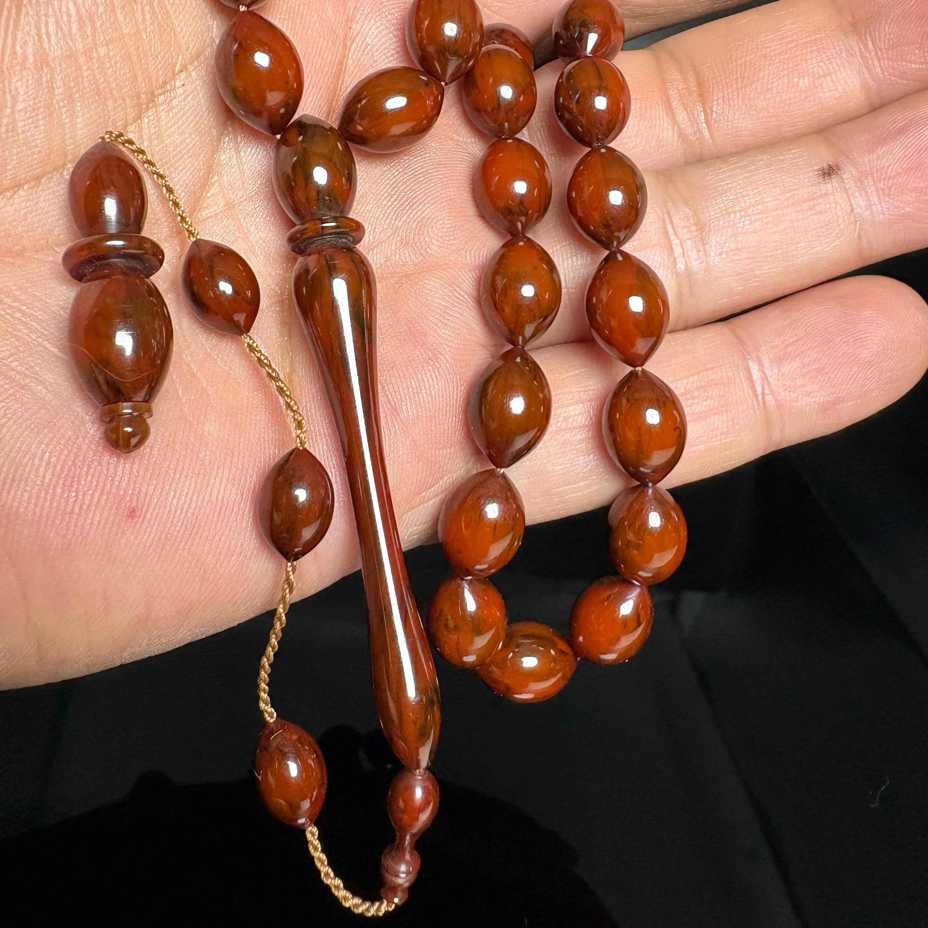 64 mm Extra Long Imame – Simichrome Tested Bakelite Catalin Tasbih - image 4