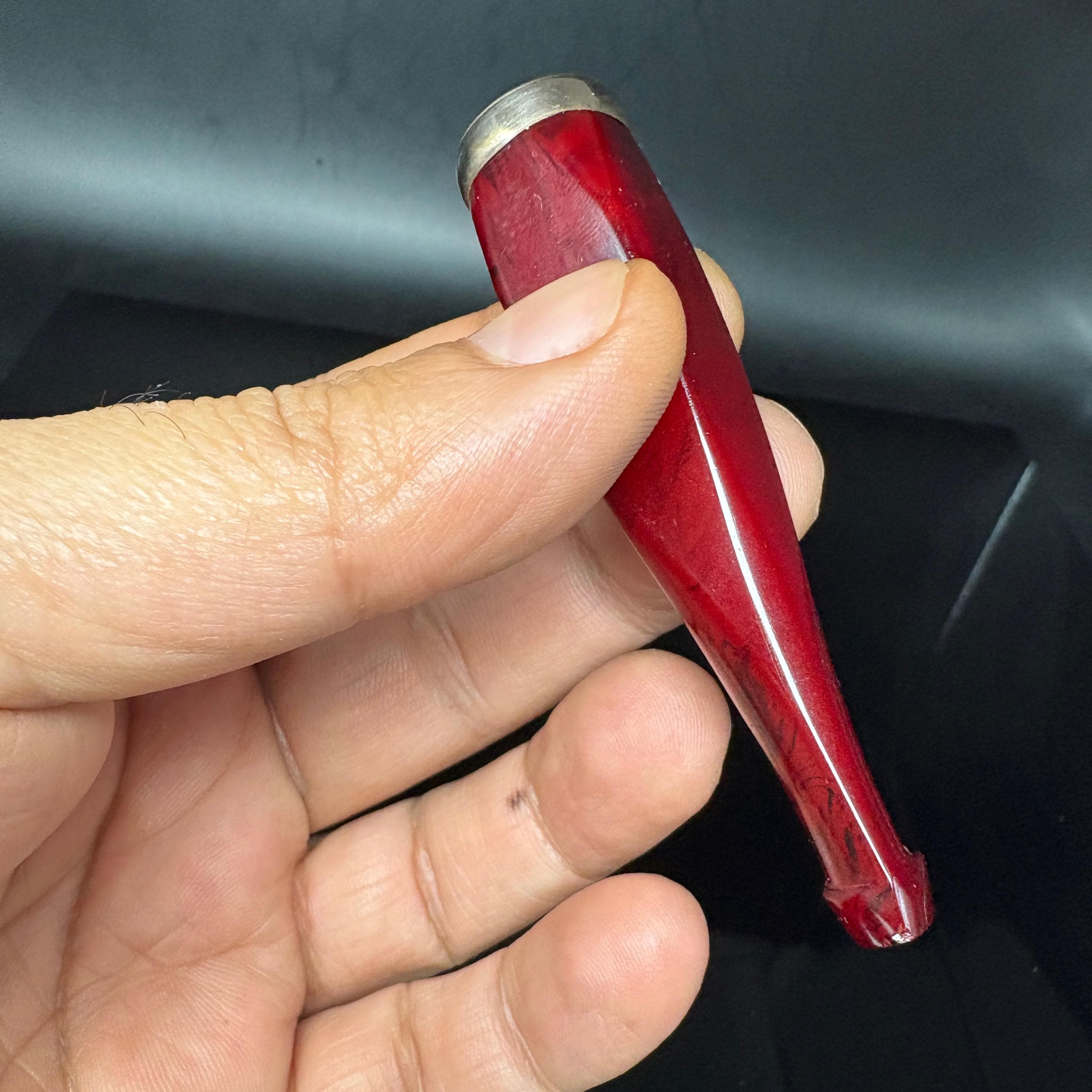 Old Faturan - Cherry Amber Bakelite Cigarette Holder - image 4