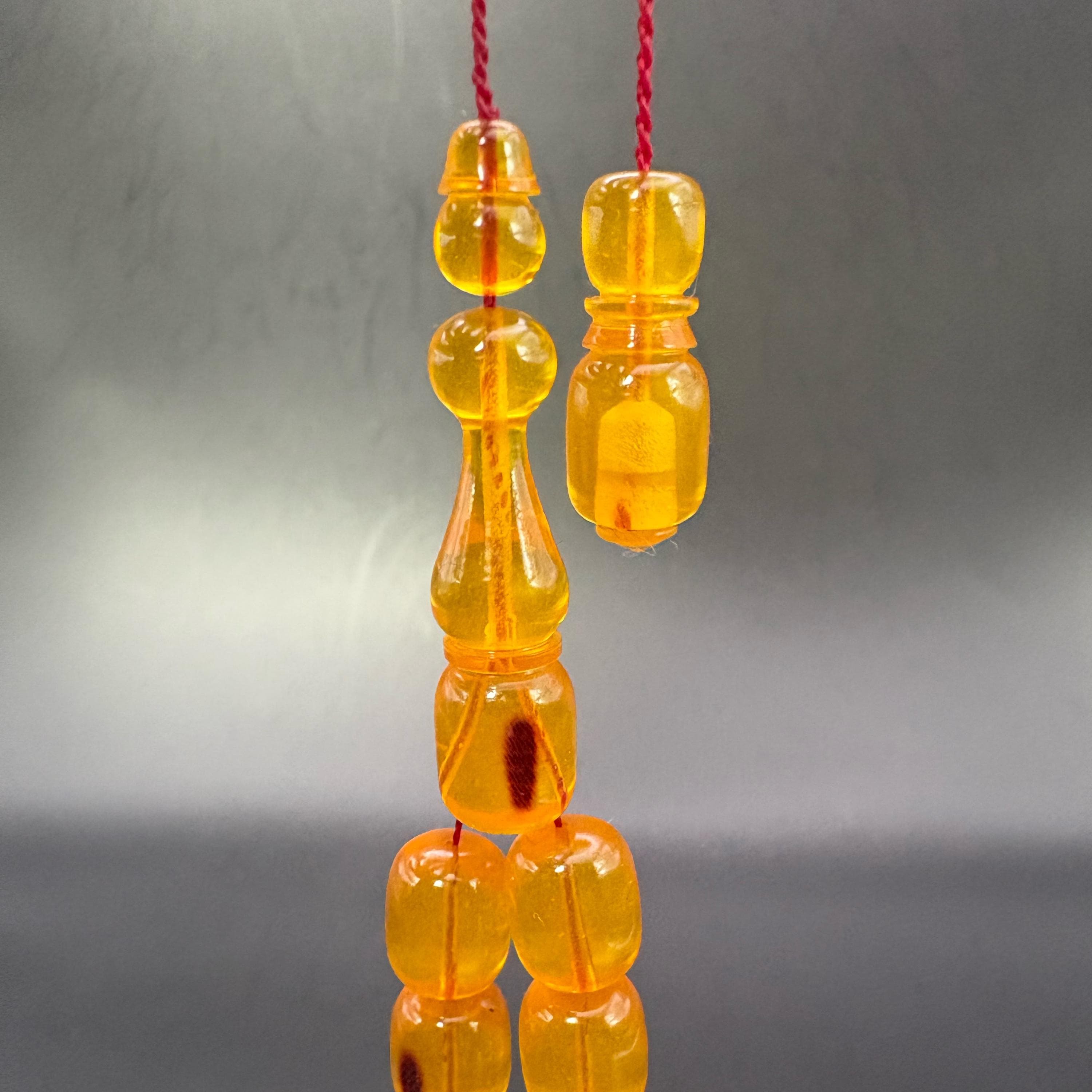 New Formula Faturan Prayer Beads – Transparent Honey Amber Tone – Will Turn Cherry Red - image 5