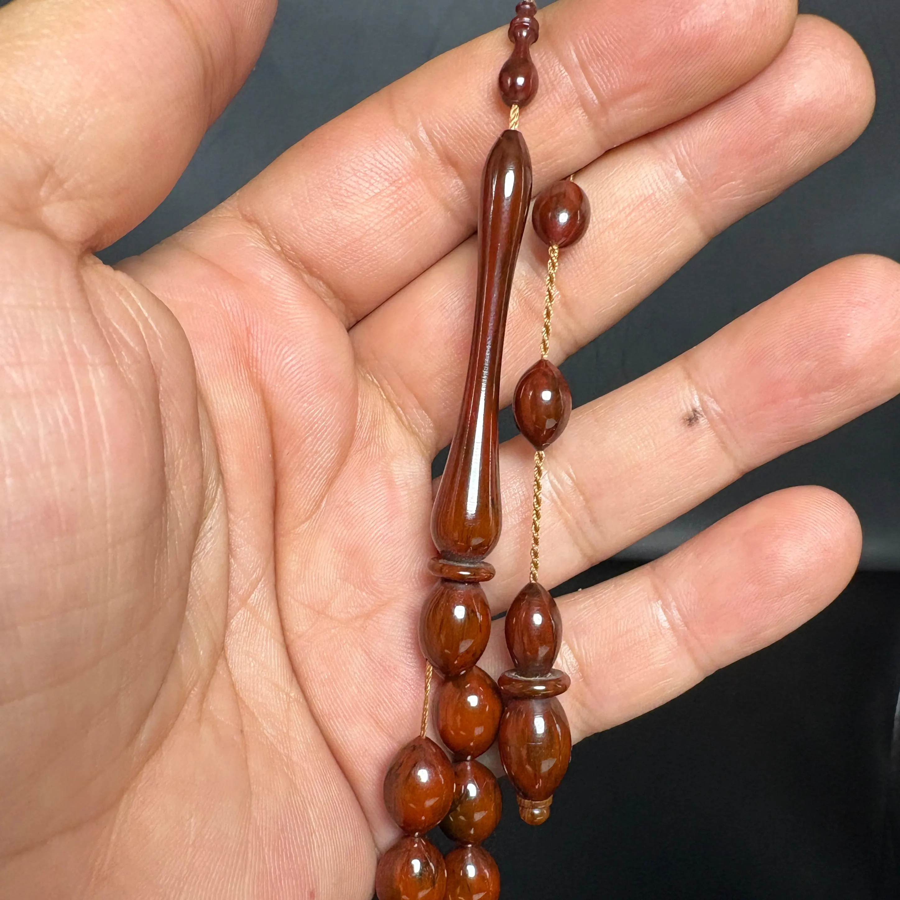 64 mm Extra Long Imame – Simichrome Tested Bakelite Catalin Tasbih - image 3