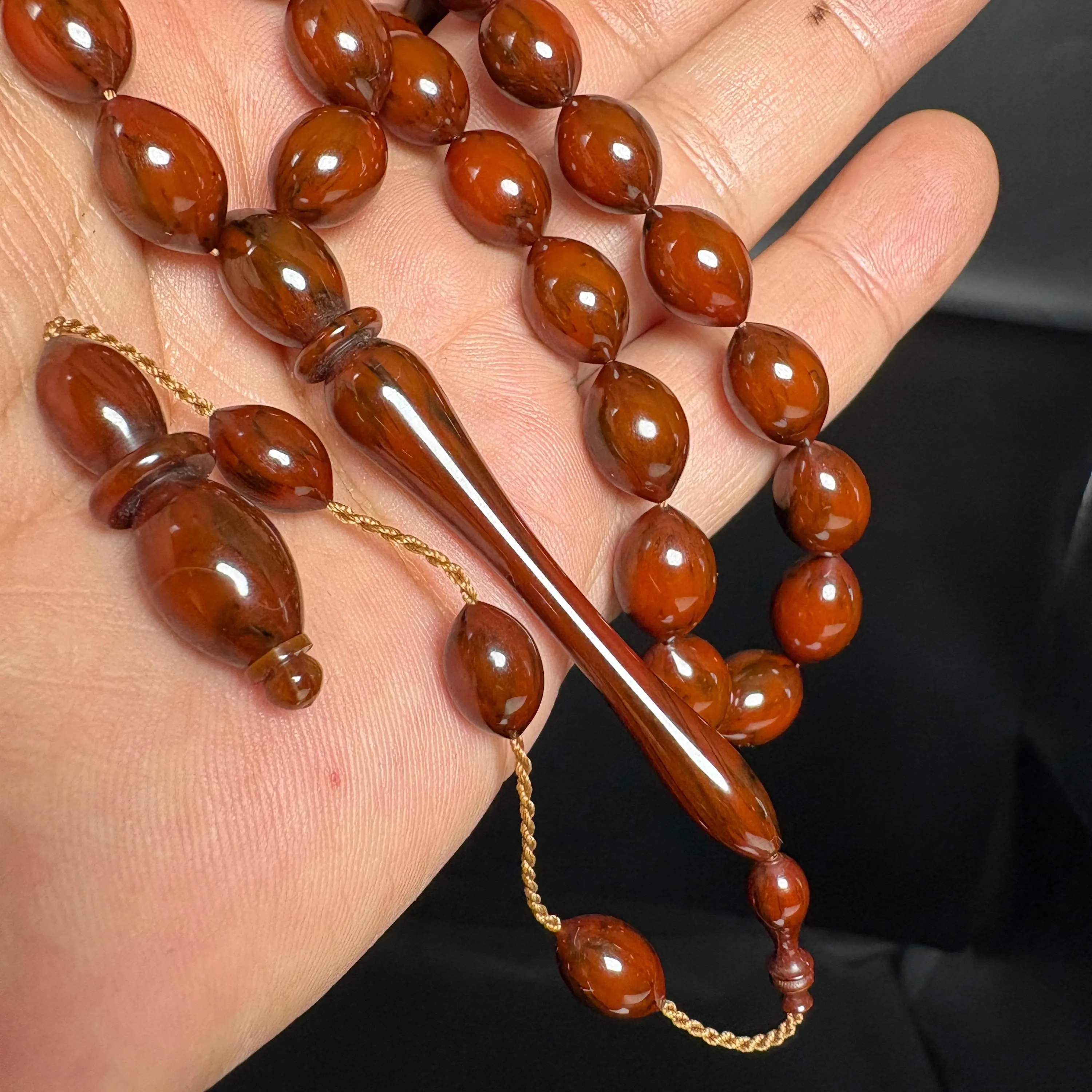 64 mm Extra Long Imame – Simichrome Tested Bakelite Catalin Tasbih - image 5