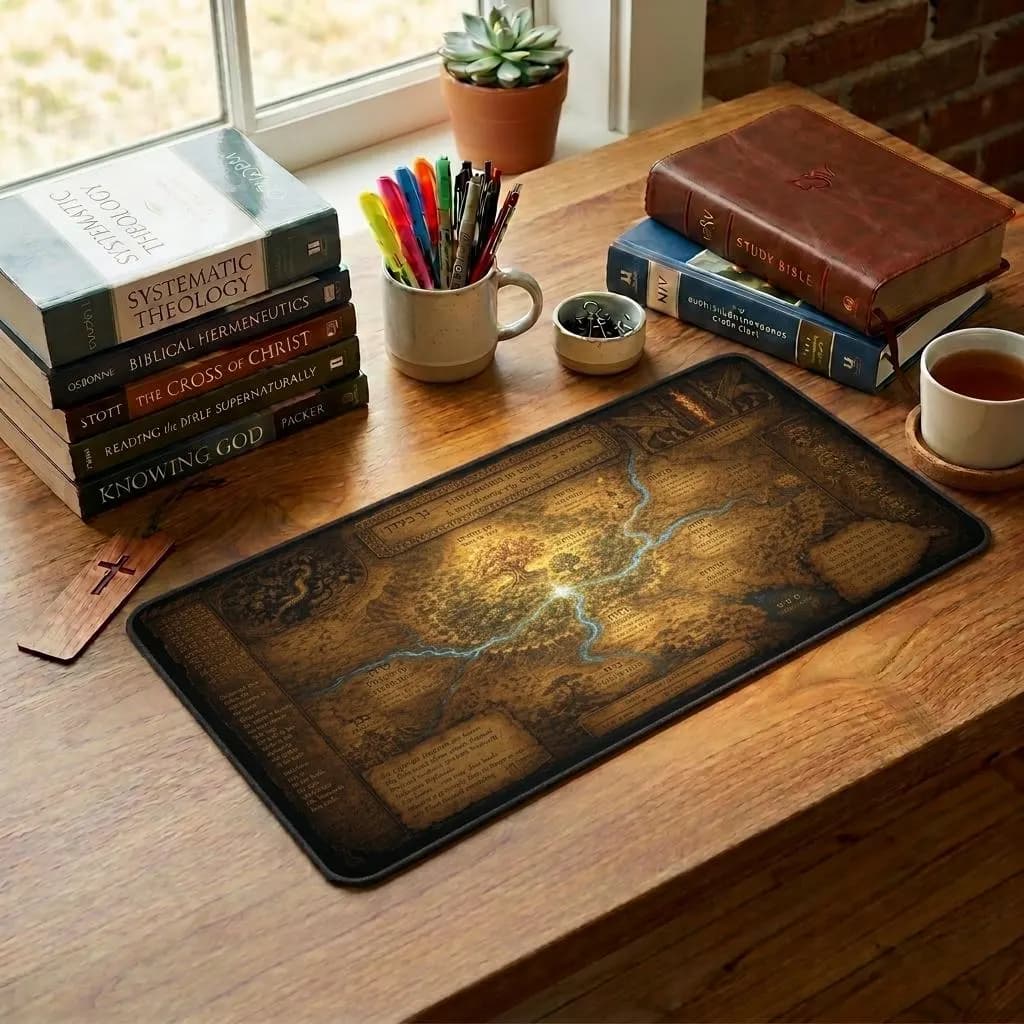 Garden of Eden Map Desk Mat | Four Rivers of Eden | Genesis 2 | Ancient Cartography | Museum Inspired Collection | Once Piece Mouse Pad - image 5