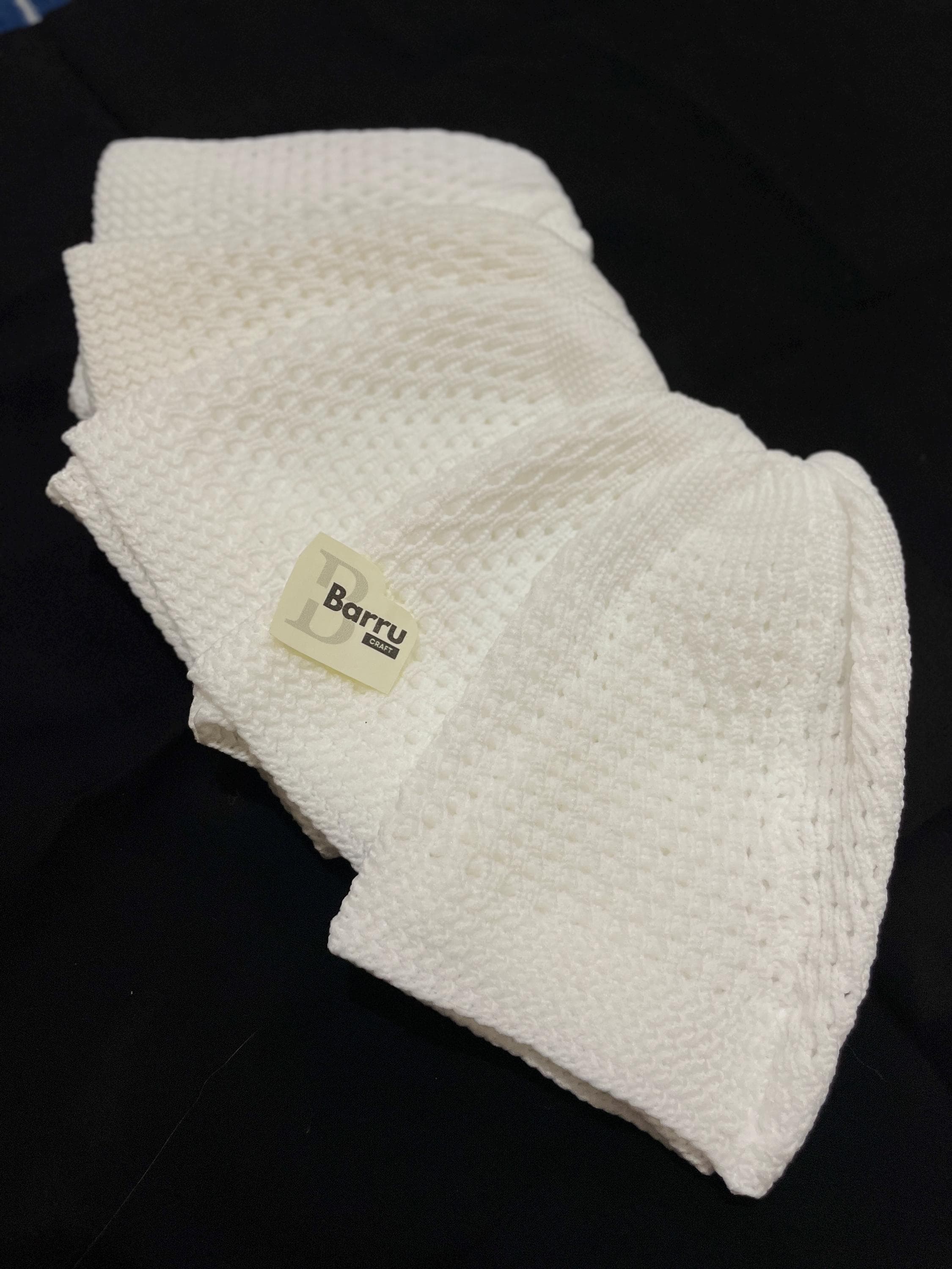 White Nylon Kufi Cap, Muslim Prayer Hat, Stretchy Head Cover - image 5