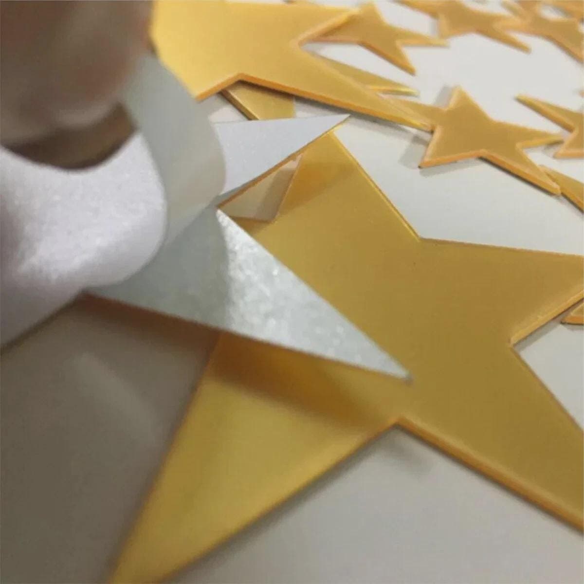 20pcs 3D Mirror Star Wall Stickers, Acrylic Self-Adhesive Decals, Bedroom Nursery Decor - image 3
