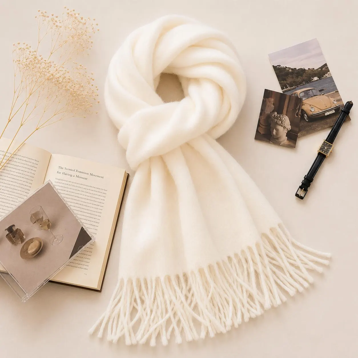 Luxury Wool Scarf Women, Soft Feel Pashmina Shawl Warm Winter Wrap Soft Blanket Scarf, Gift for Her - image 2