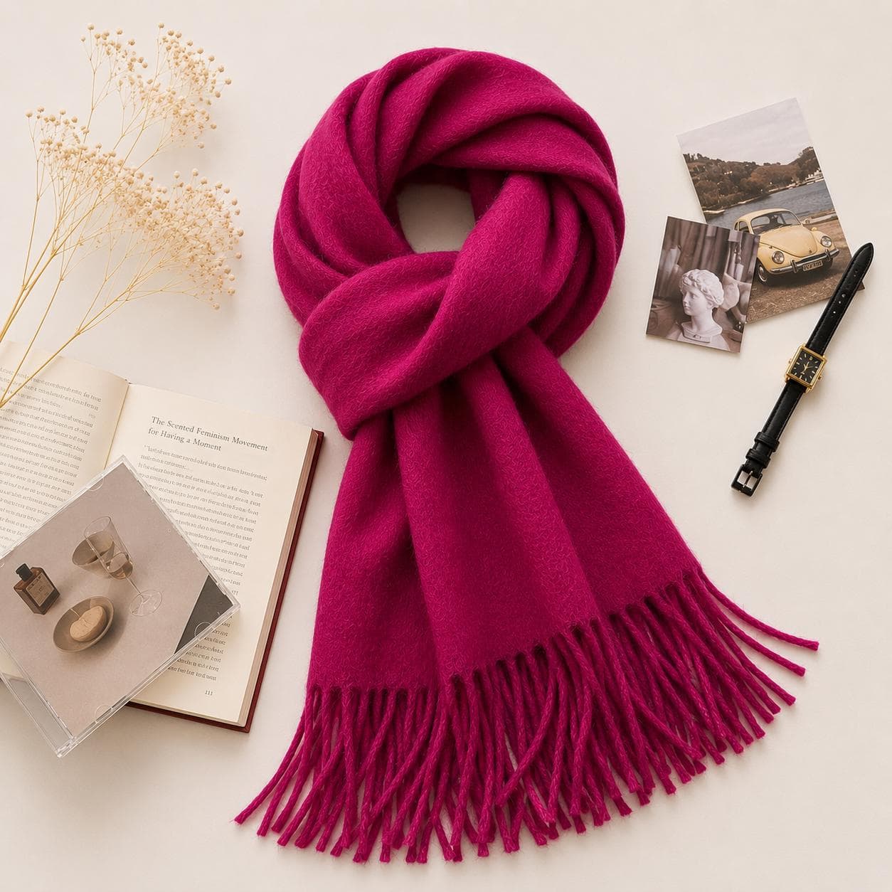 Luxury Wool Scarf Women, Soft Feel Pashmina Shawl Warm Winter Wrap Soft Blanket Scarf, Gift for Her - image 4